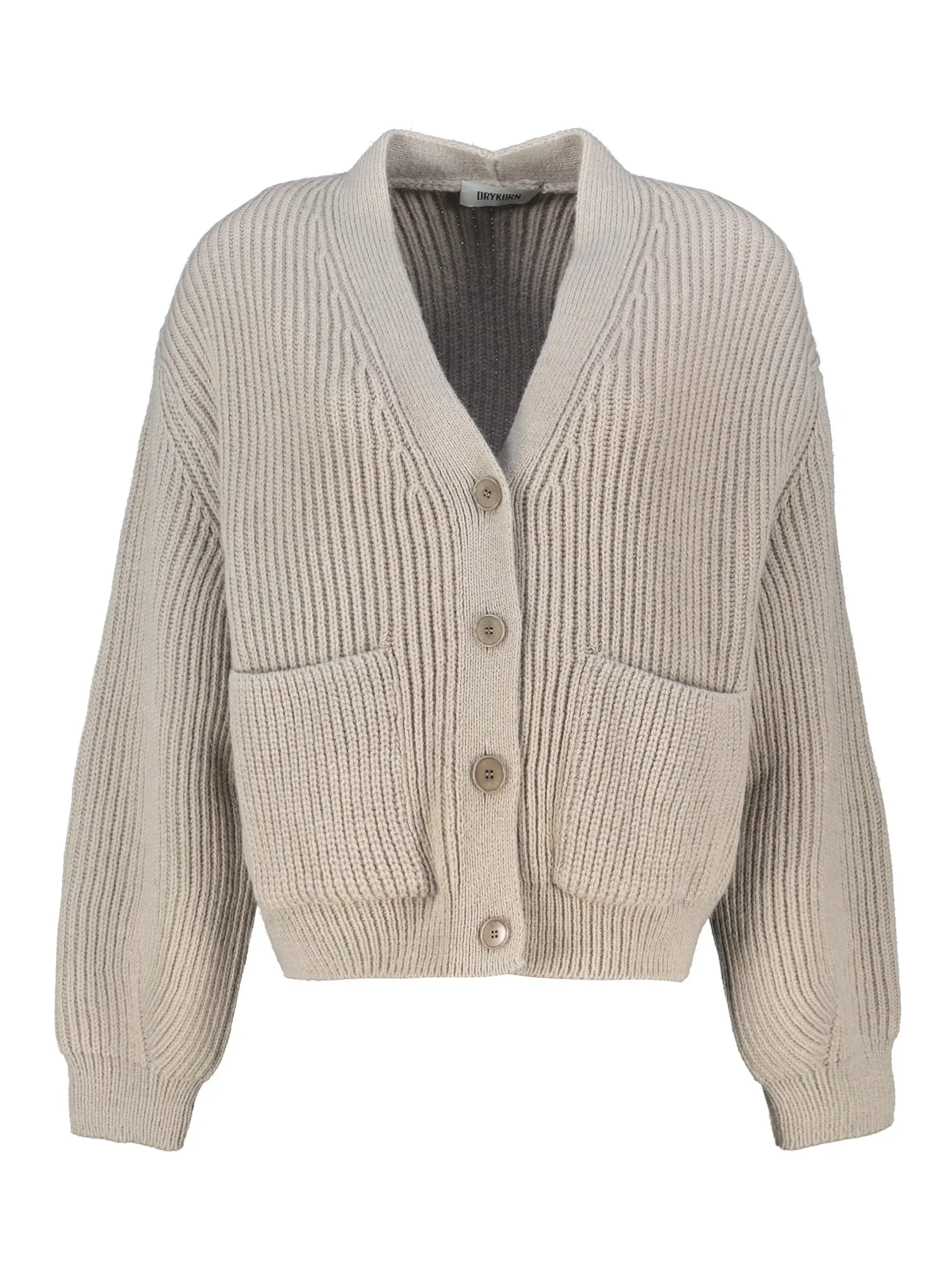 Strickjacke 'Coopie' aus Woll-Mix - Artikel Vorderseite - Farbe: Braun