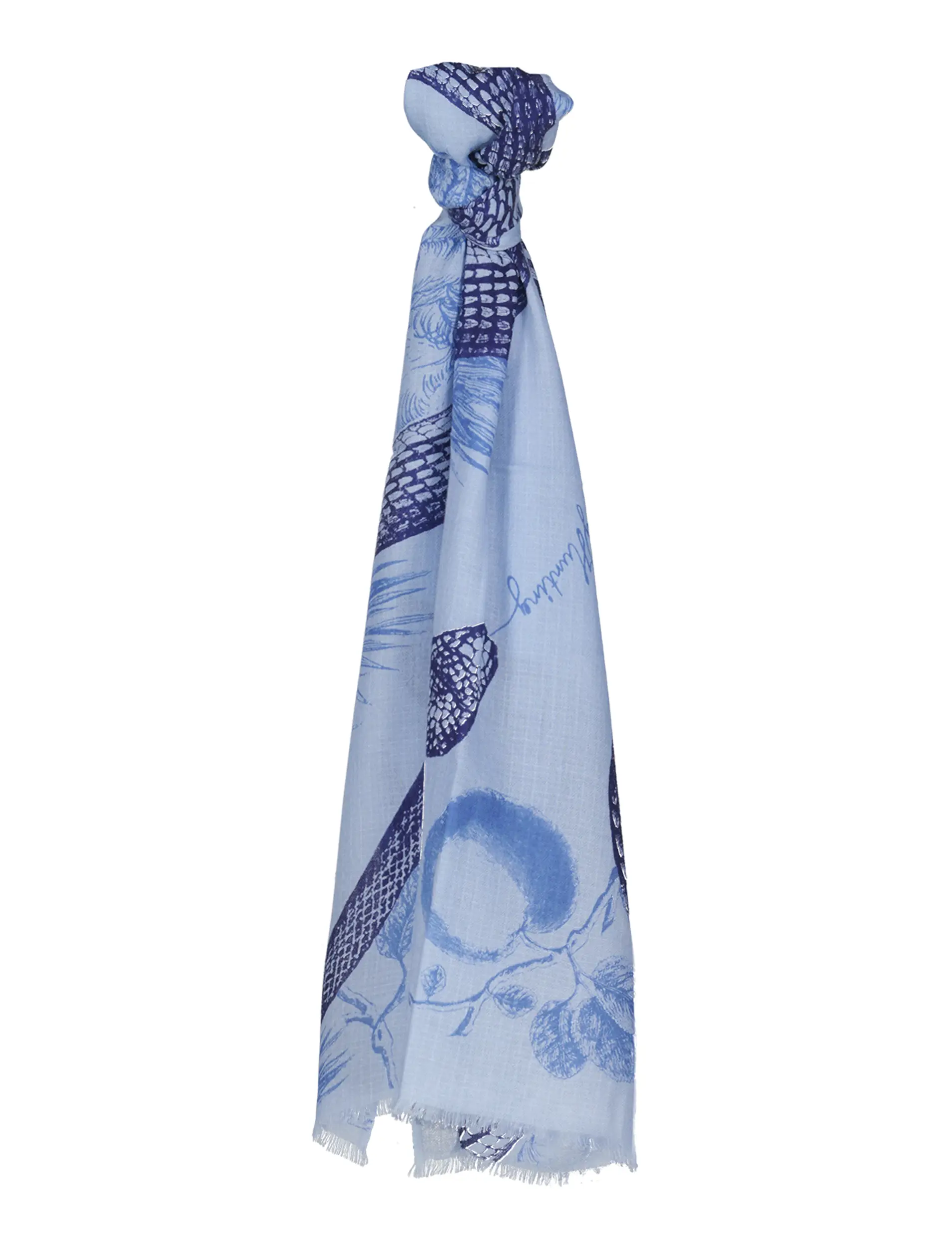 Kaschmirschal 'Square' - Artikel Vorderseite - Farbe: Blau