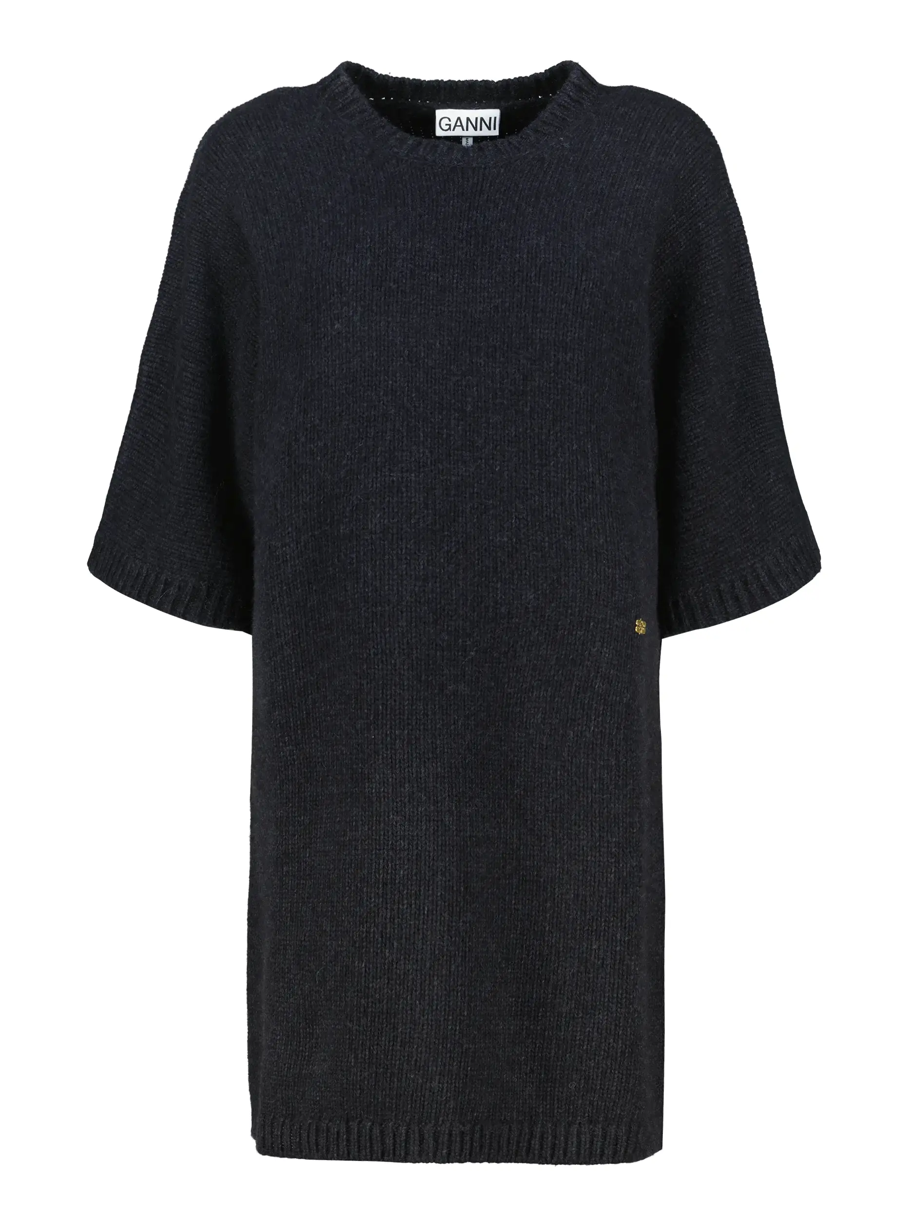 Mini Wollkleid kurzarm - Artikel Vorderseite - Farbe: Grau