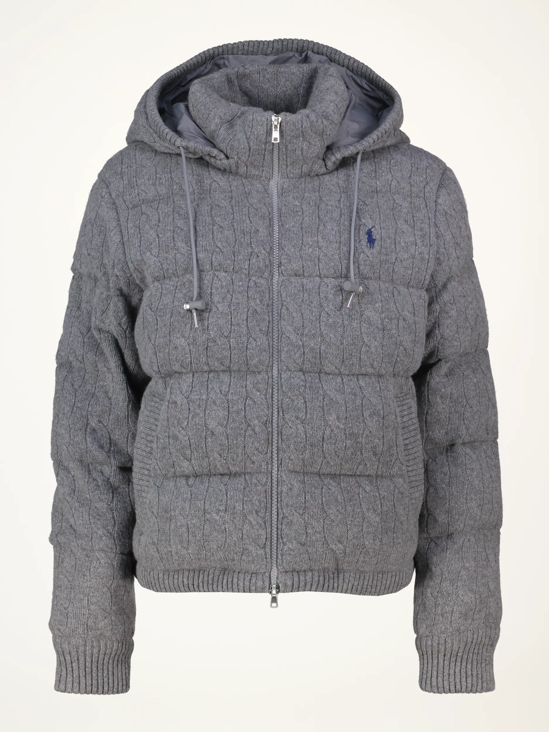 Jacke mit Zopmuster  - Artikelansicht - Farbe: Grau