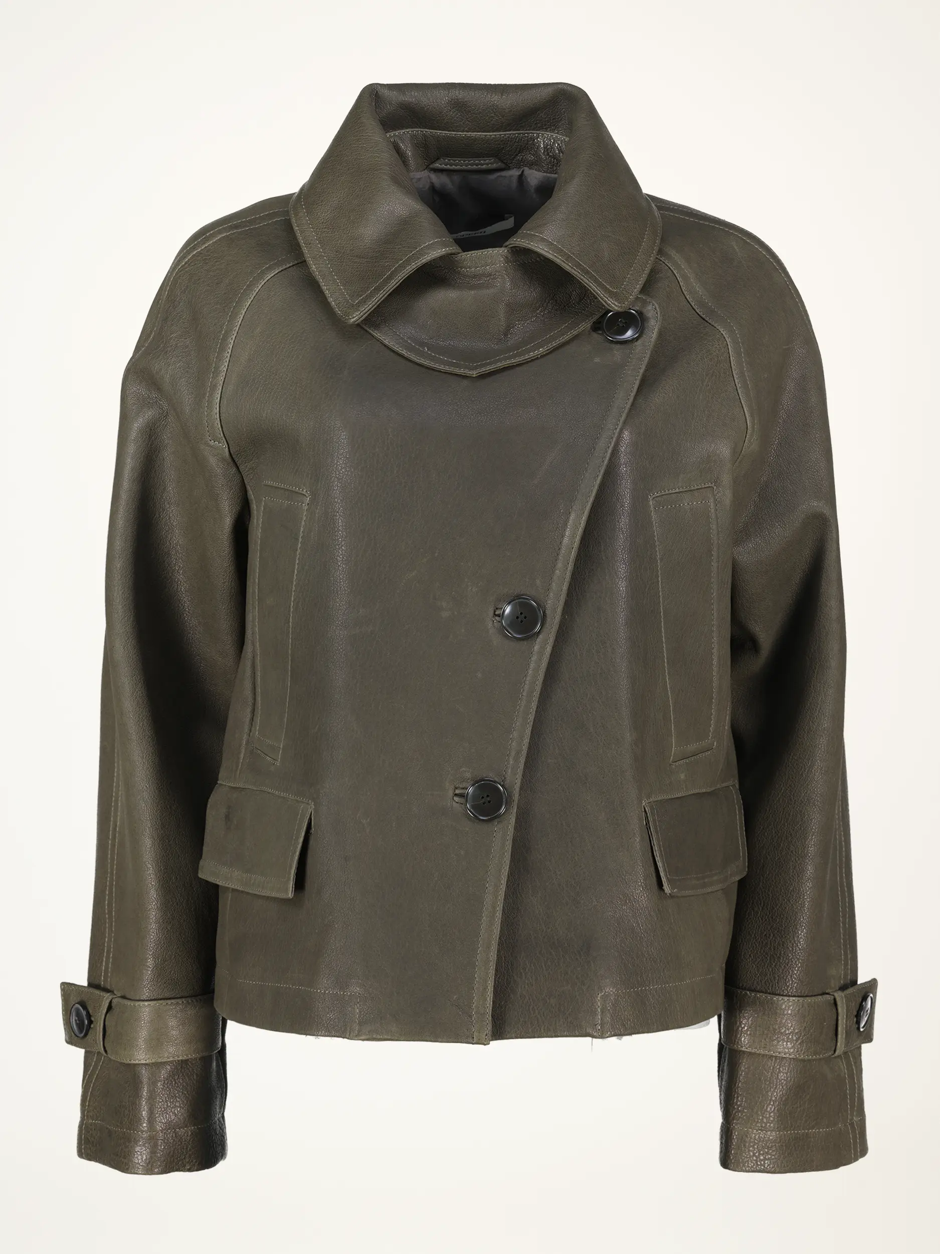 Lederjacke - Artikelansicht - Farbe: Grün