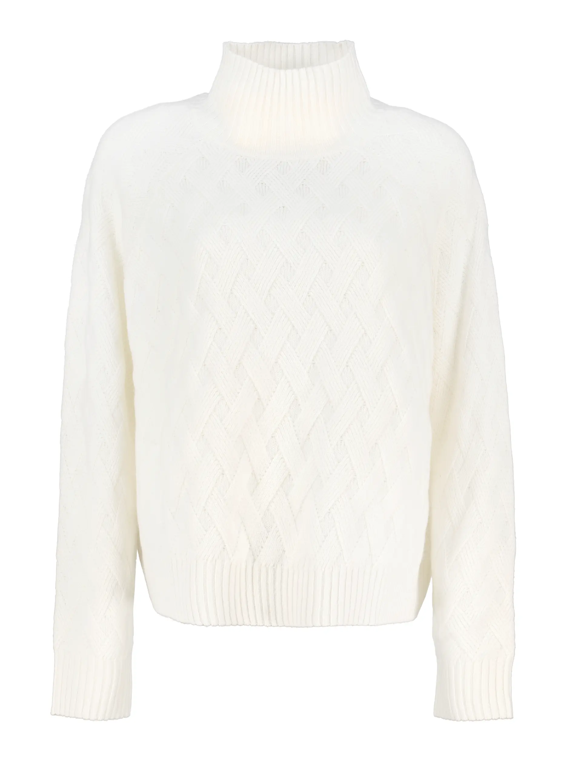 Pullover aus Wolle langarm - Artikel Vorderseite - Farbe: Creme