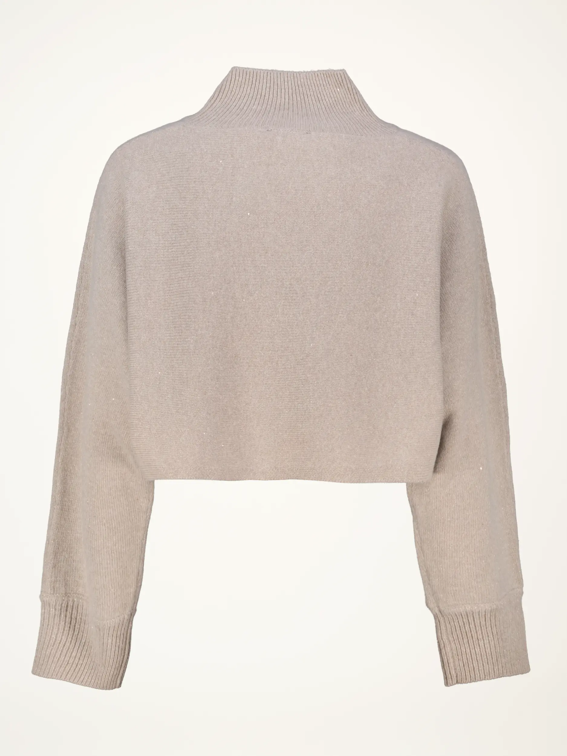 Wollpullover mit Pailletten  - Artikel Rückseite - Farbe: Beige