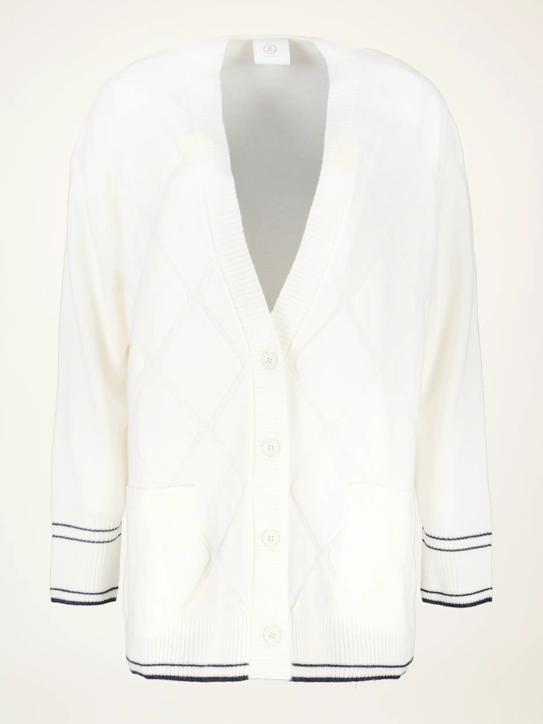 Strickjacke 'Cherry' aus Wolle - Artikelansicht - Farbe: Creme