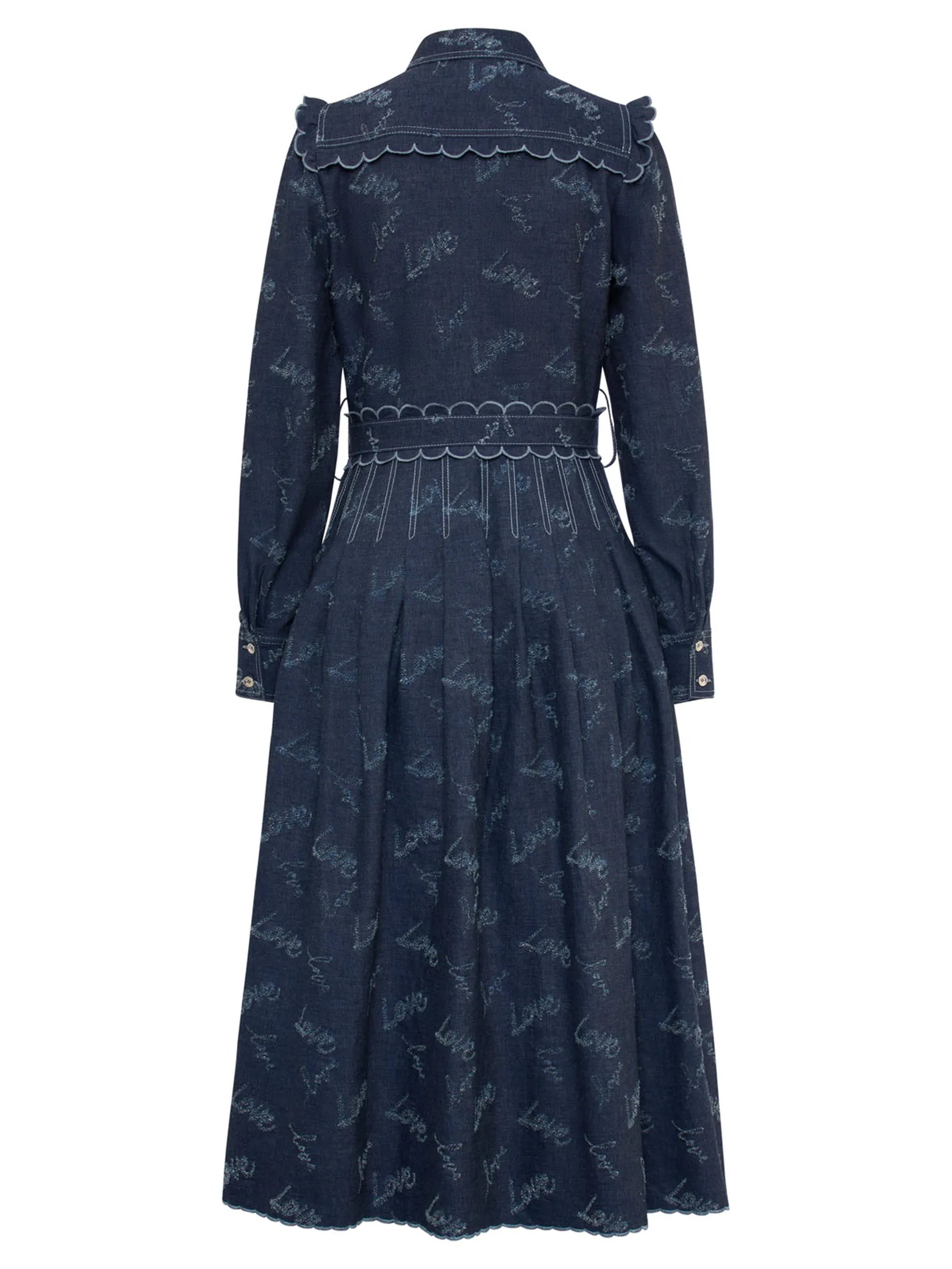 Maxi Jeanskleid - Artikel Rückseite - Farbe: Blau