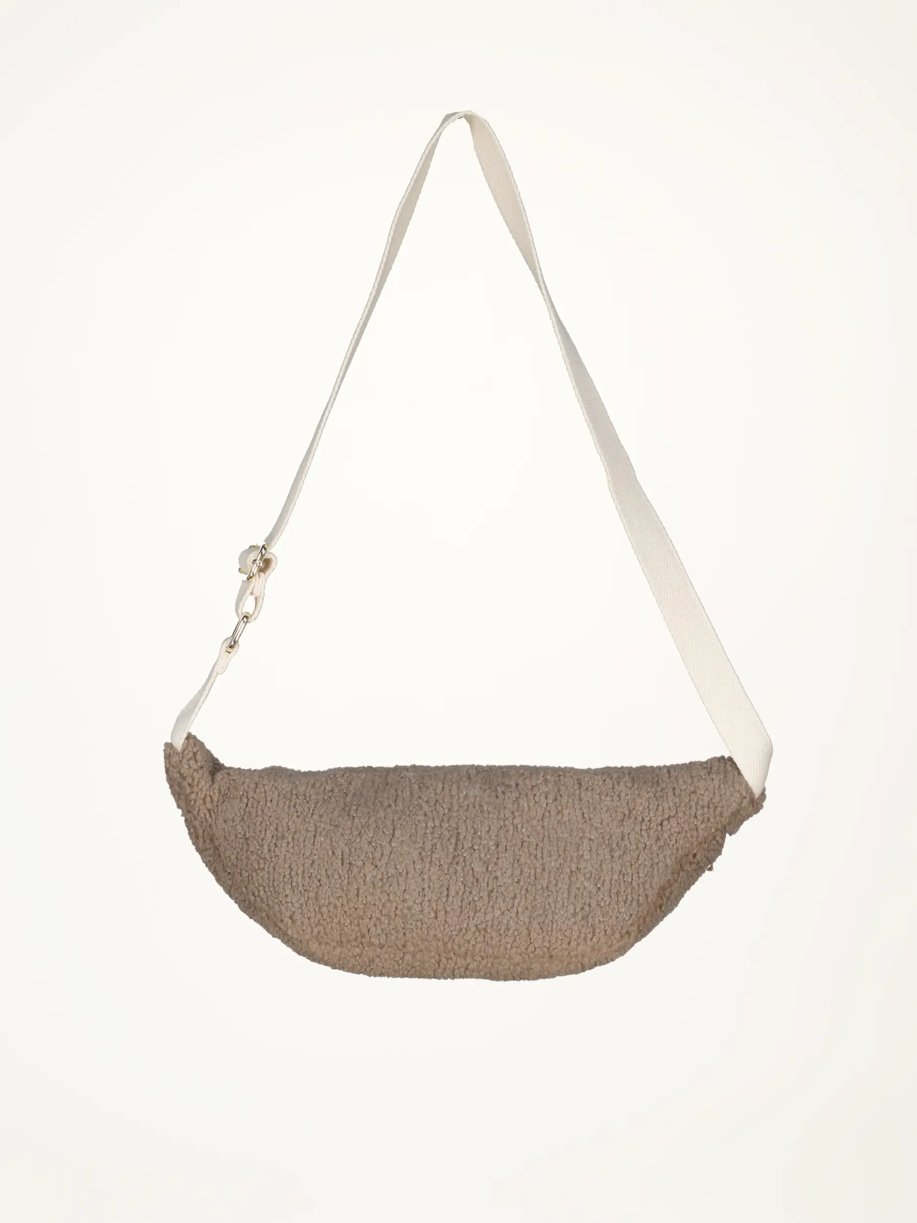 Bauchtasche aus Teddyfell - Artikel Rückseite - Farbe: Beige