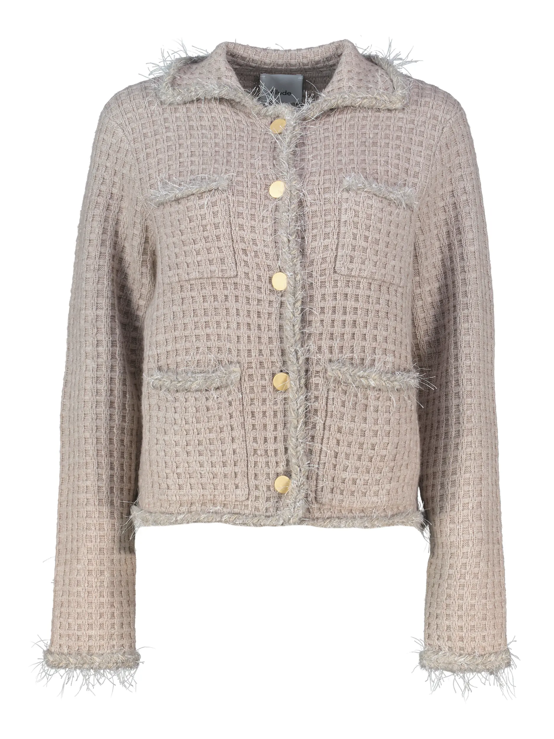 Strickjacke aus Wolle - Artikel Vorderseite - Farbe: Braun