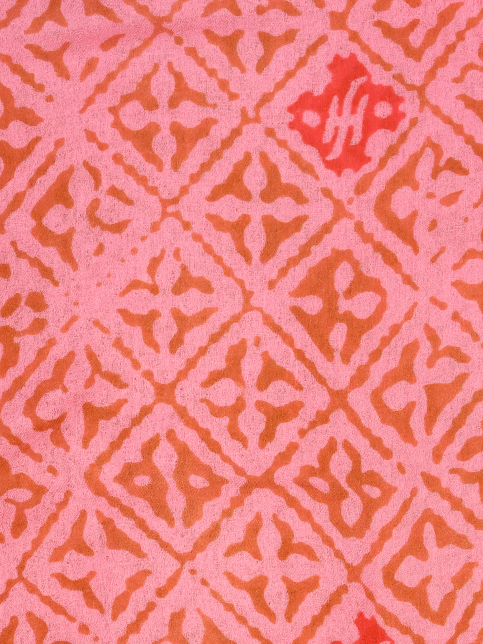 Gemusterter Schal 'Eyes of Marrakesh' aus Kaschmir - Artikel Rückseite - Farbe: Rosa&Pink