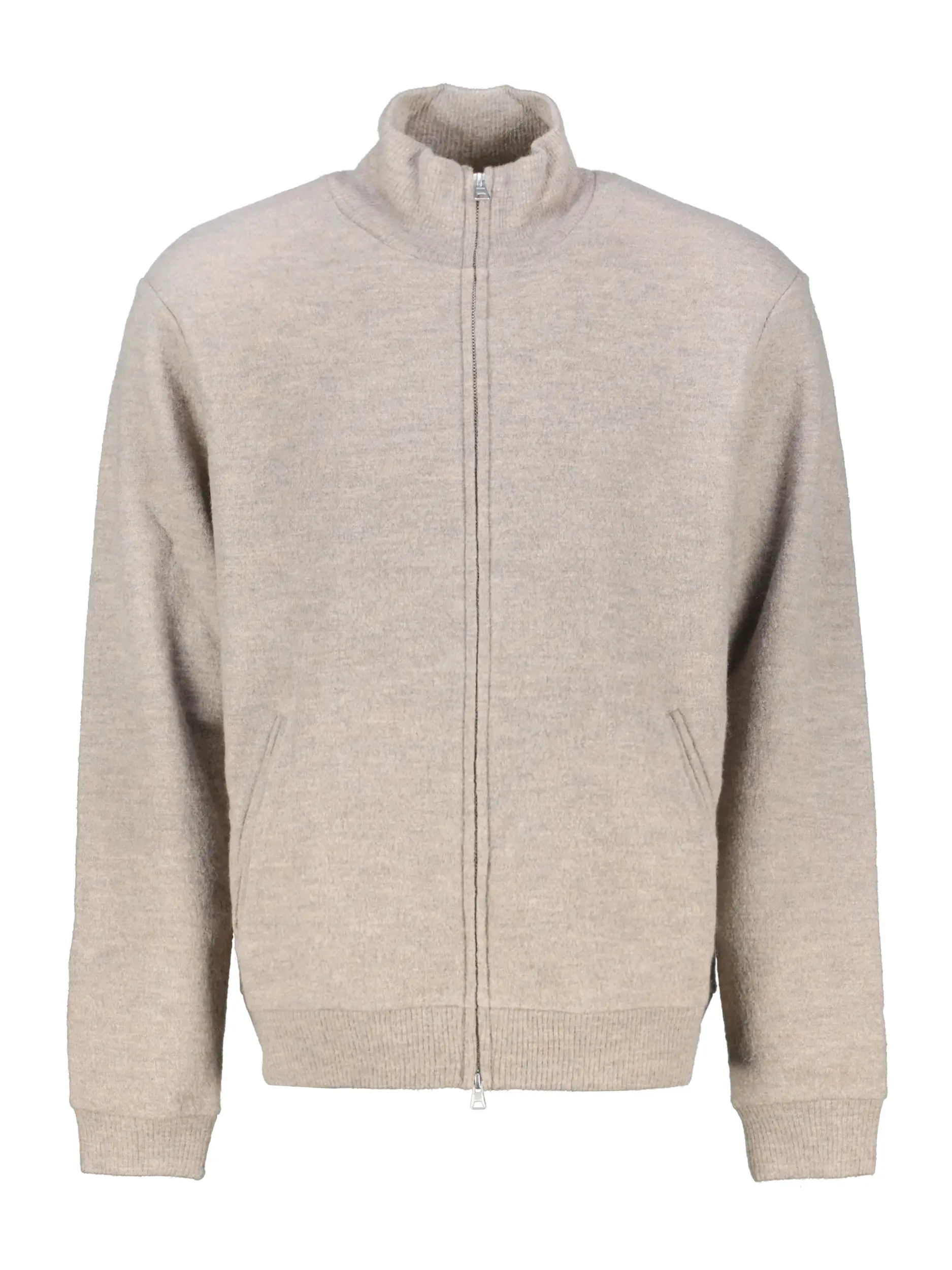 Strickjacke 'Boiled' aus Wolle langarm - Artikel Vorderseite - Farbe: Braun