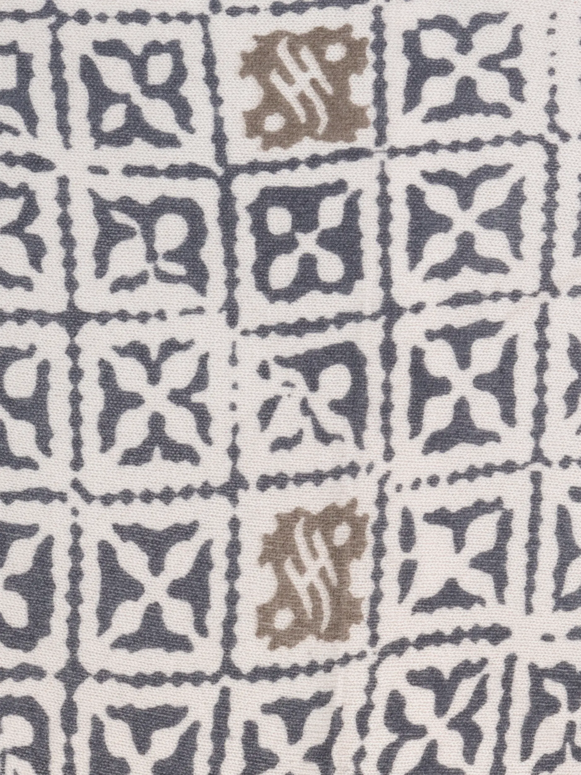 Gemustertes Dreieckstuch 'Eyes of Marrakesh' aus Kaschmir - Artikel weitere Detailansicht 1 - Farbe: Braun