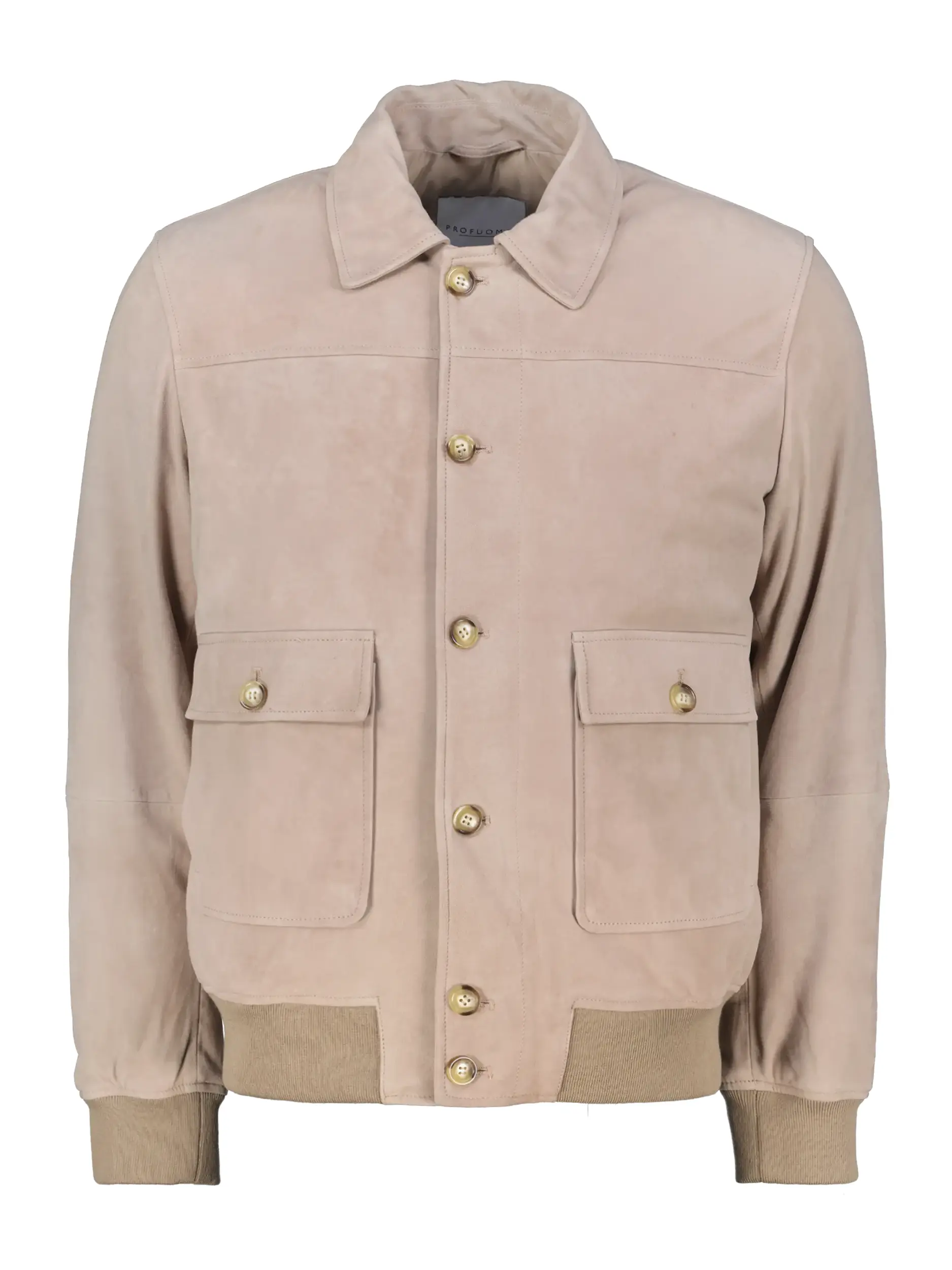 Gesteppte Lederjacke - Artikel Vorderseite - Farbe: Beige