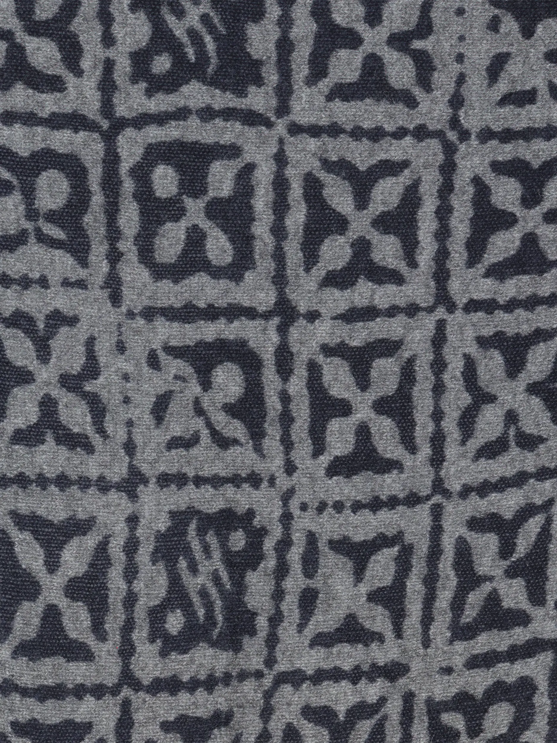 Gemustertes Dreieckstuch 'Eyes of Marrakesh' aus Kaschmir - Artikel weitere Detailansicht 1 - Farbe: Grau