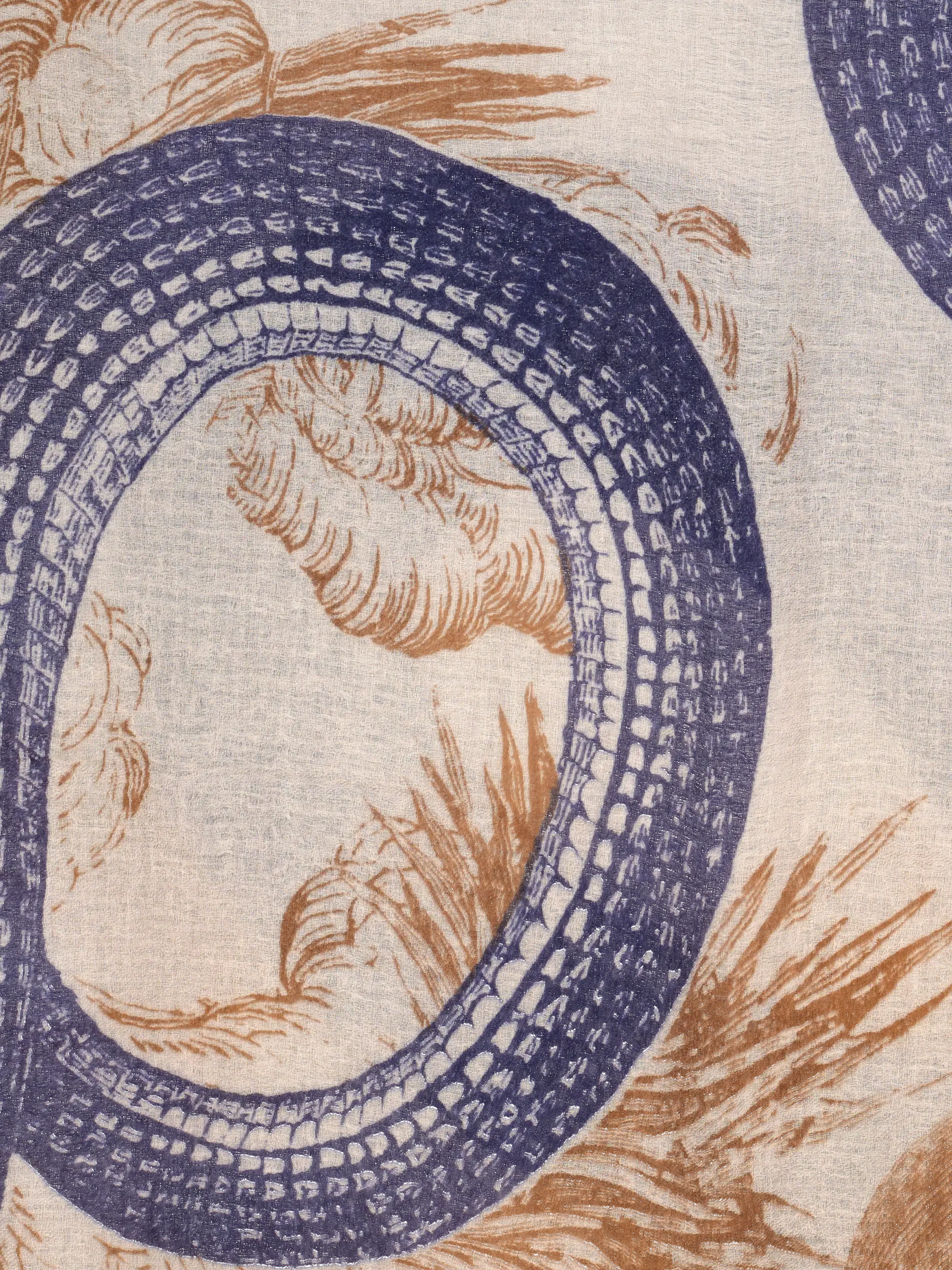 Kaschmirschal 'Garden Eden' - Artikel weitere Detailansicht 1 - Farbe: Braun
