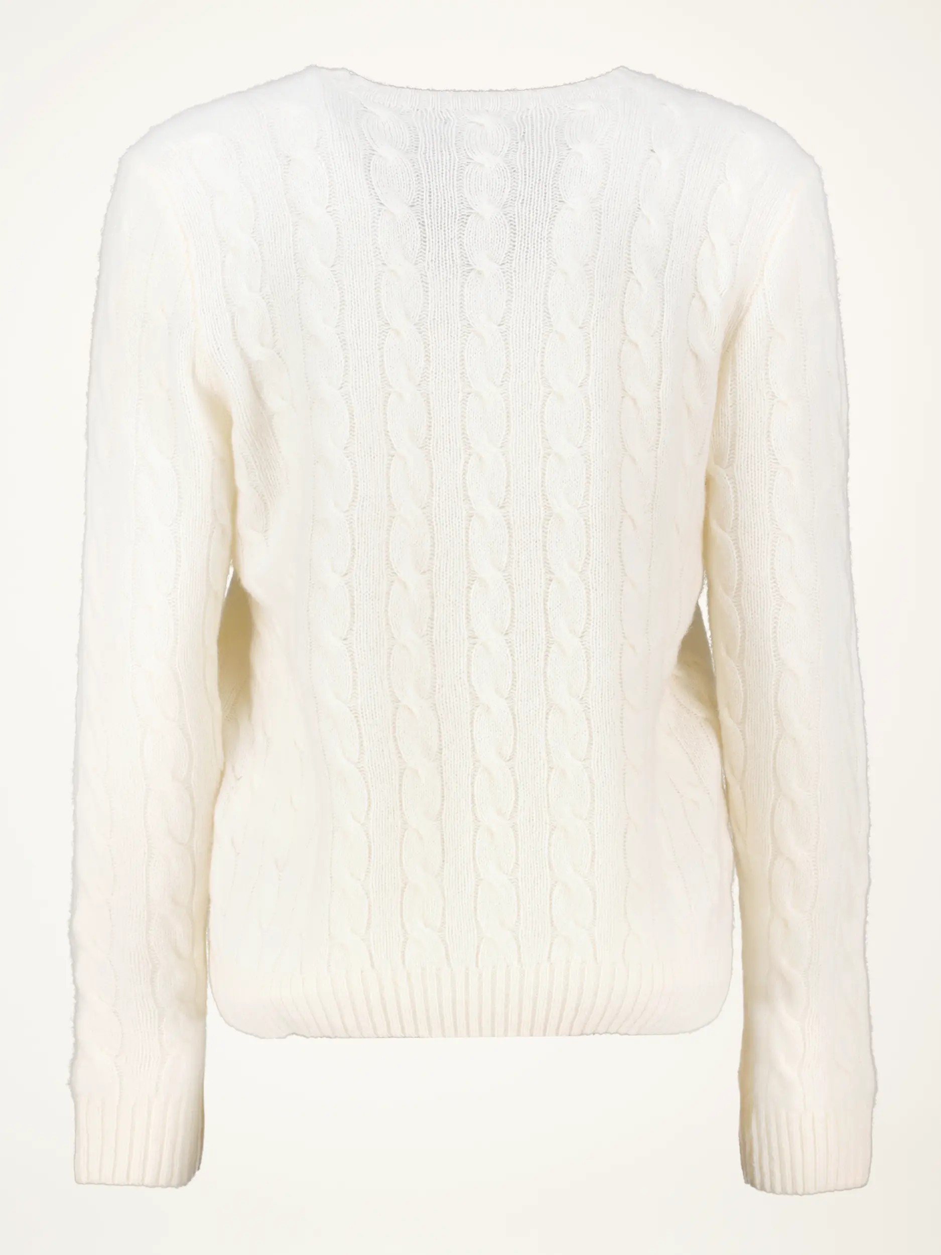 Pullover mit Zopfmuster - Artikel Rückseite - Farbe: Creme