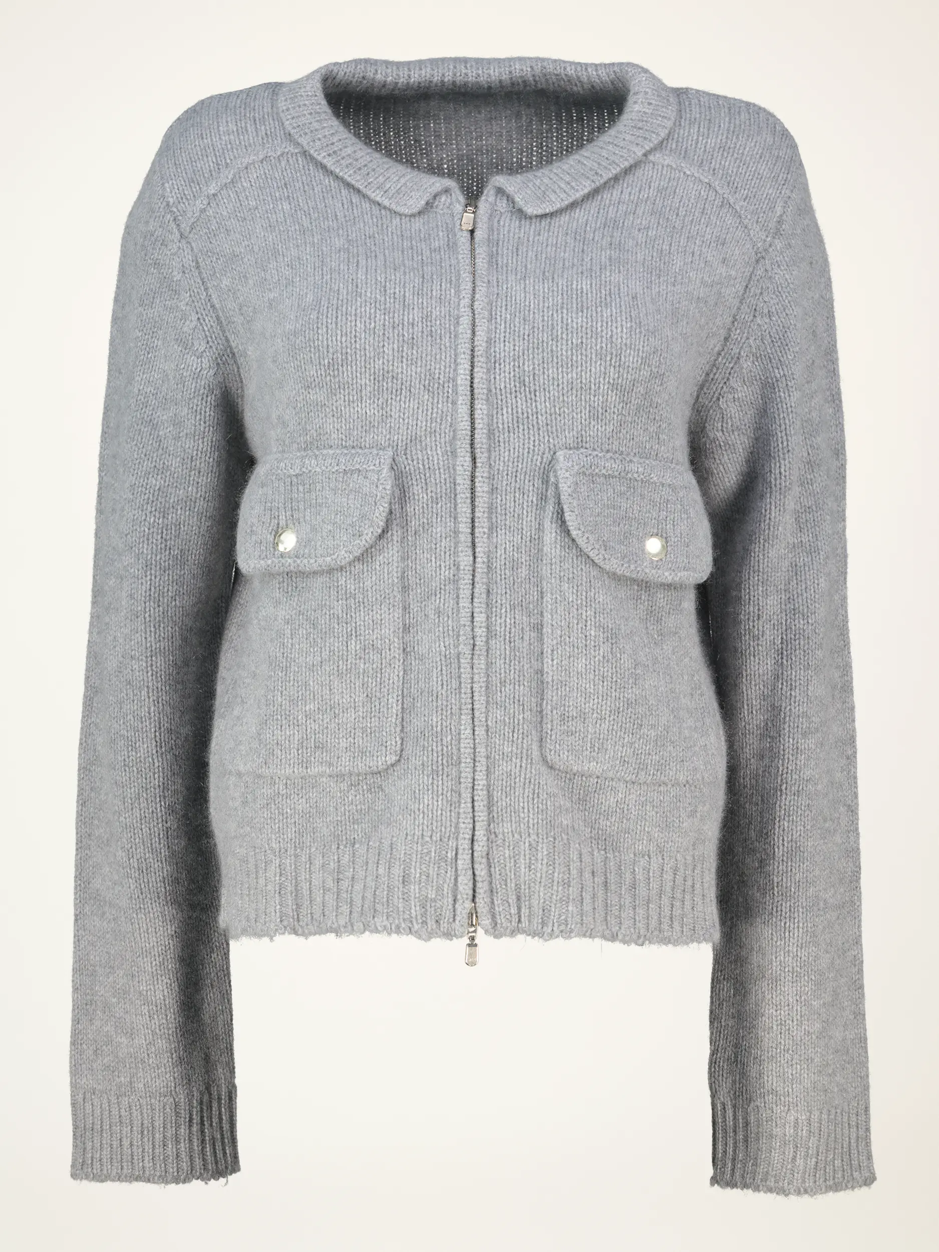 Strickjacke aus Kaschmir - Artikelansicht - Farbe: Grau Strickjacke aus Kaschmir - Artikelansicht - Farbe: Grau