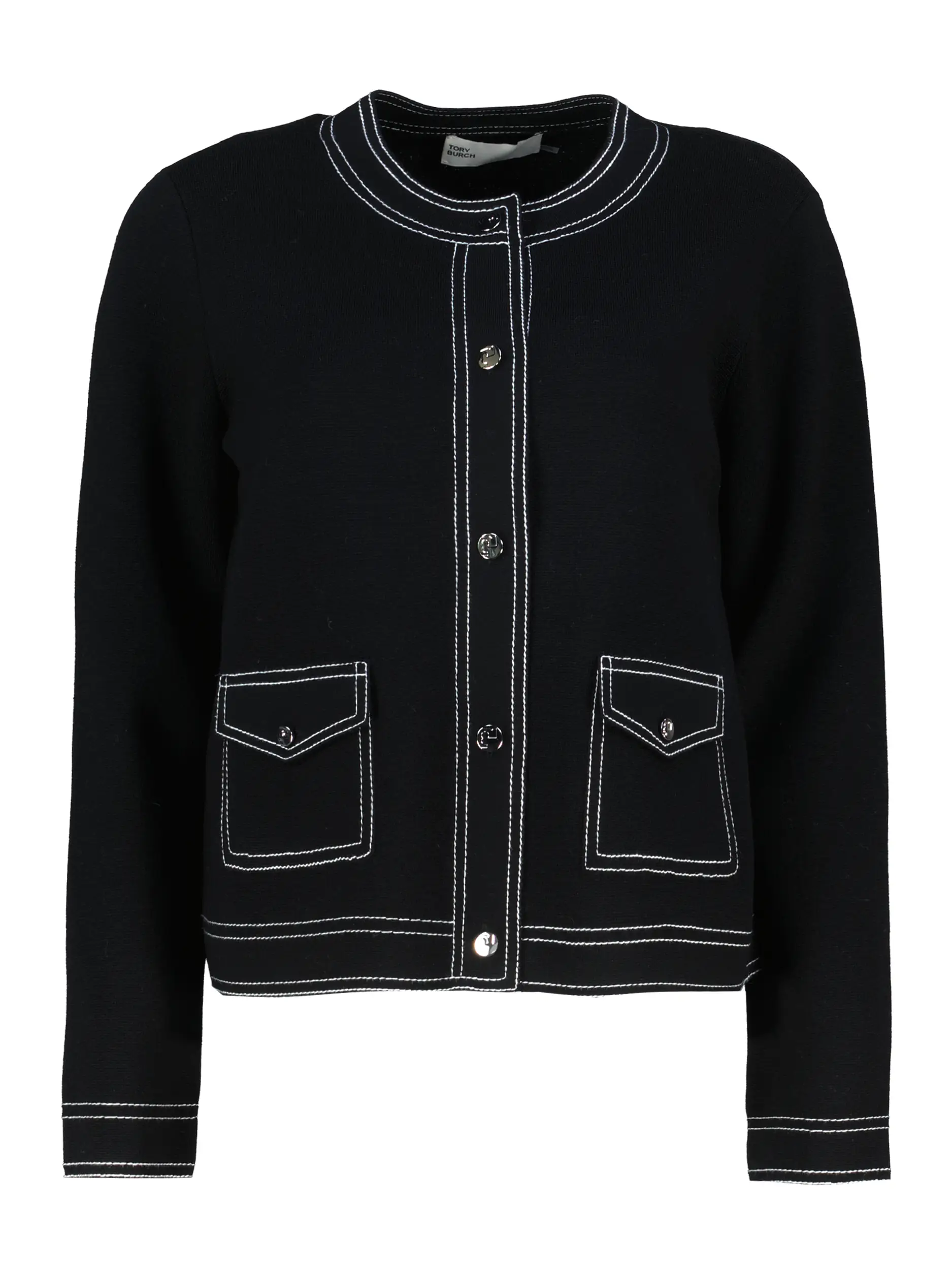 Strickjacke aus Wolle - Artikel Vorderseite - Farbe: Schwarz