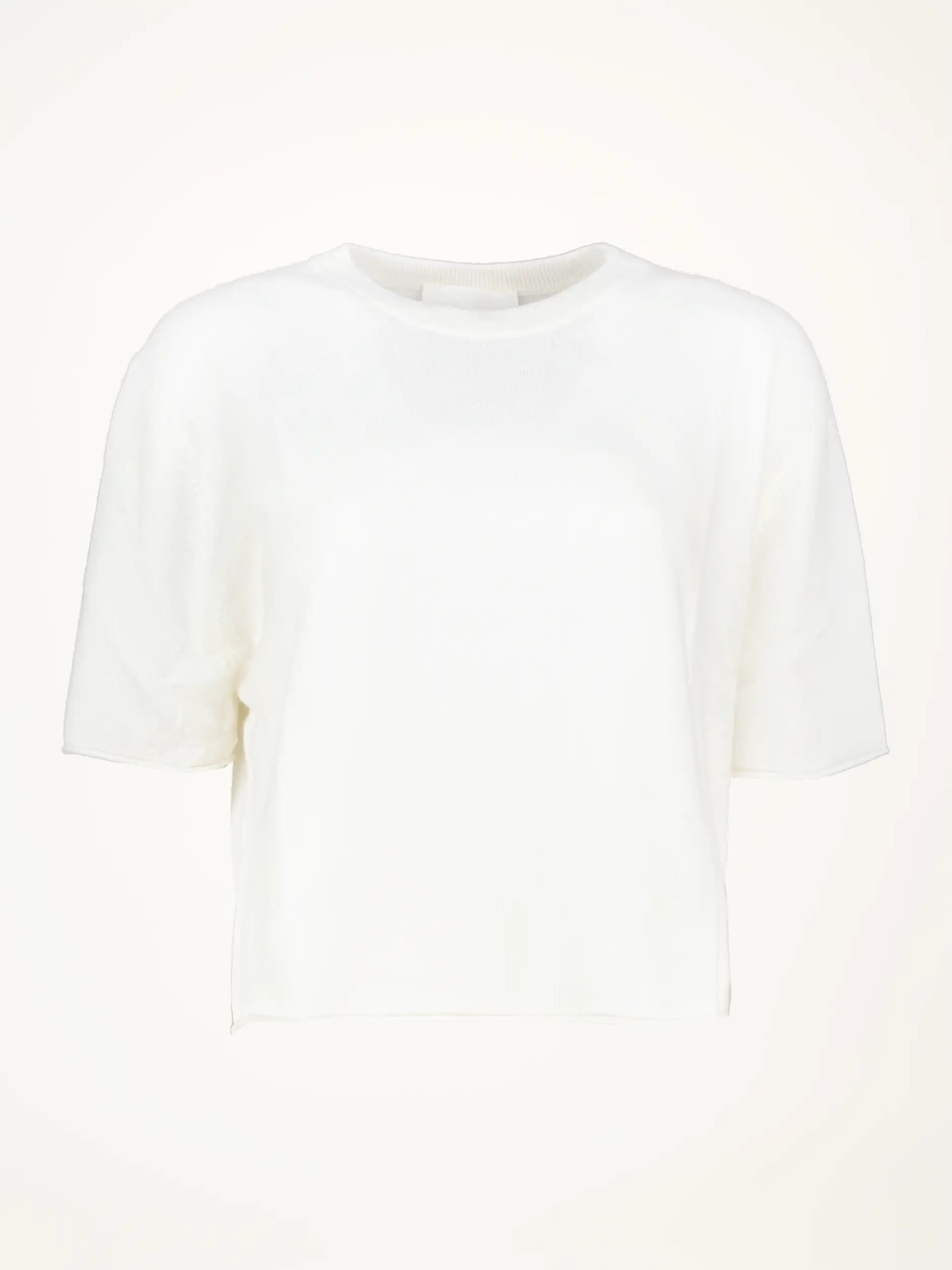 Pullover 'Cila' aus Kaschmir kurzarm - Artikelansicht - Farbe: Creme