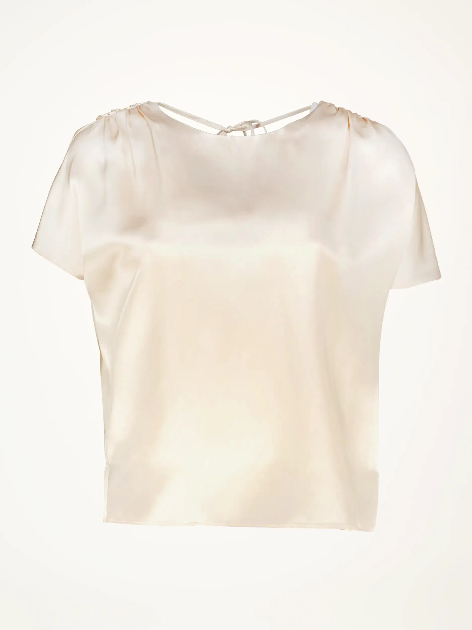 Seidenbluse kurzarm - Artikelansicht - Farbe: Braun