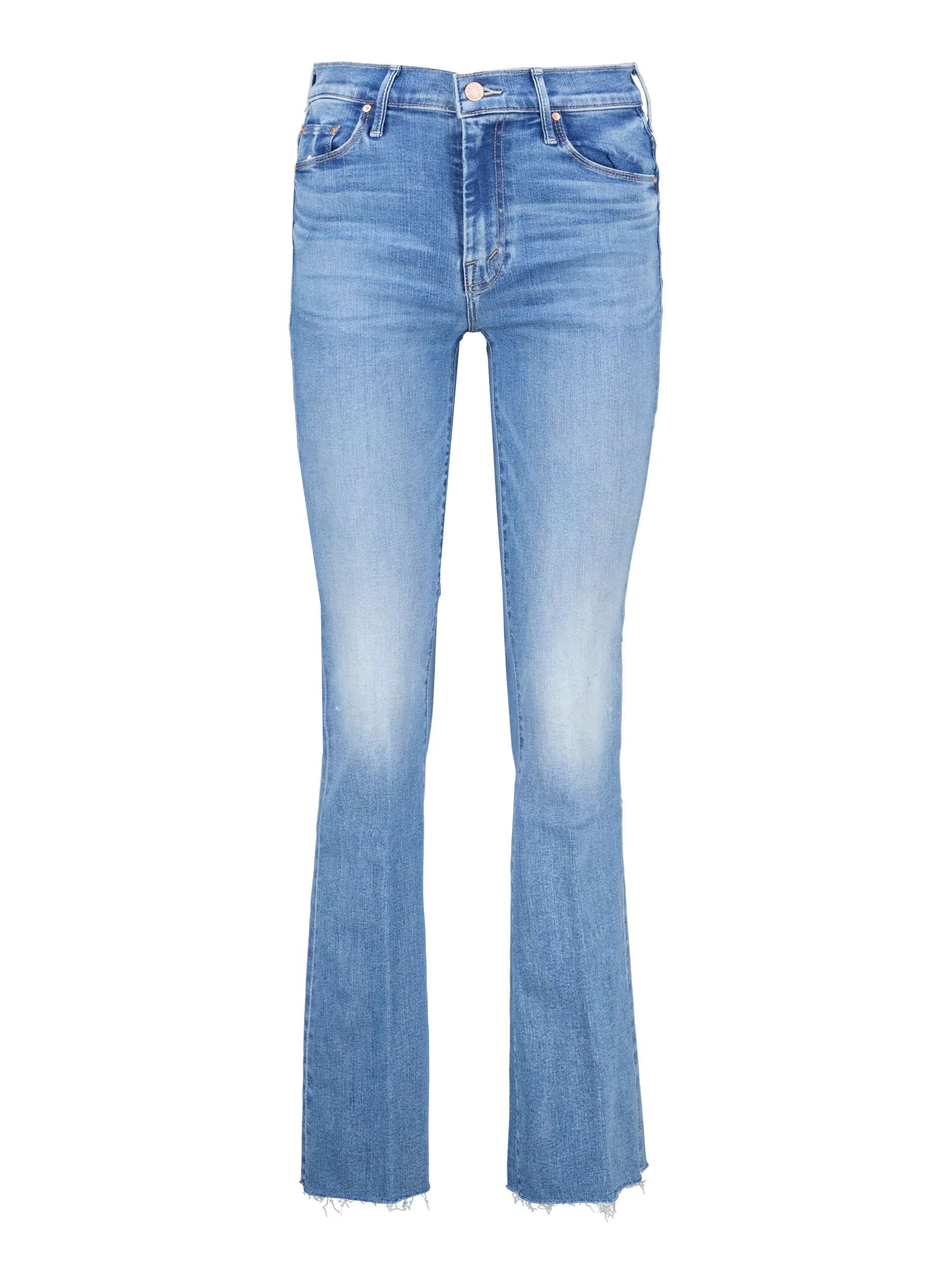 Mid Rise Flared Leg Jeans 'The Weekender Fray' - Artikel Vorderseite - Farbe: Blau