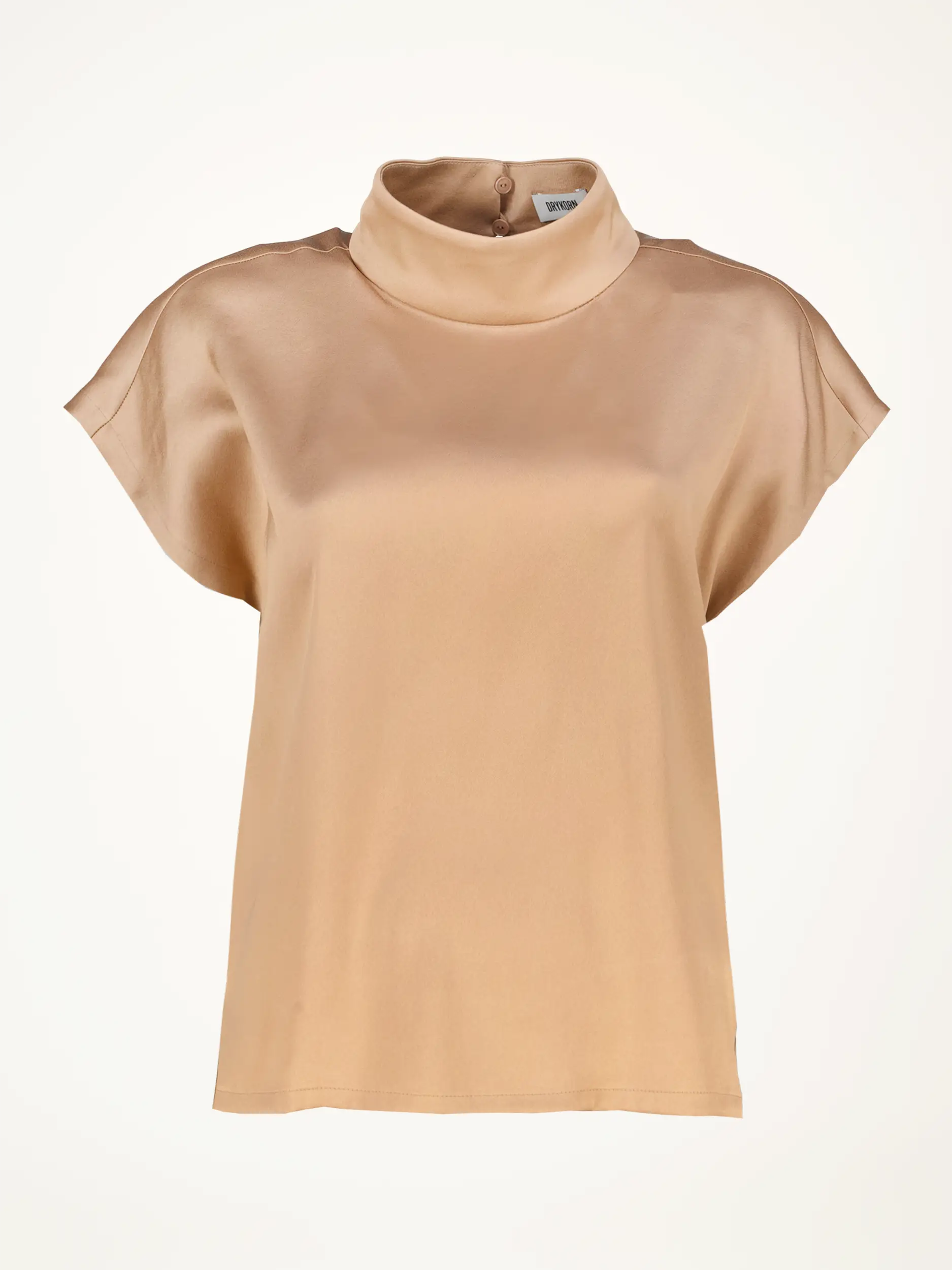 Satinbluse 'Alaria' kurzarm - Artikelansicht - Farbe: Beige
