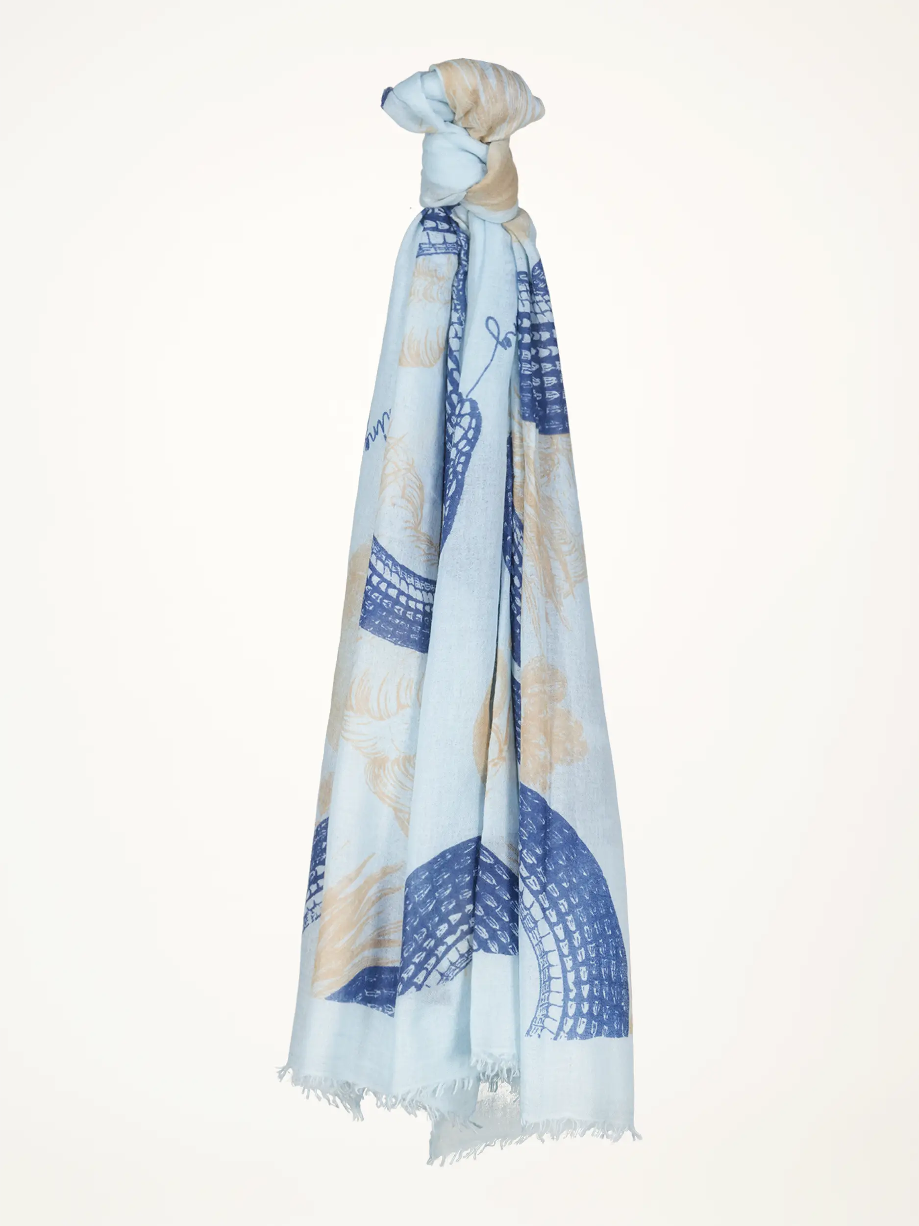 Kaschmirschal 'Garden Eden' - Artikelansicht - Farbe: Blau