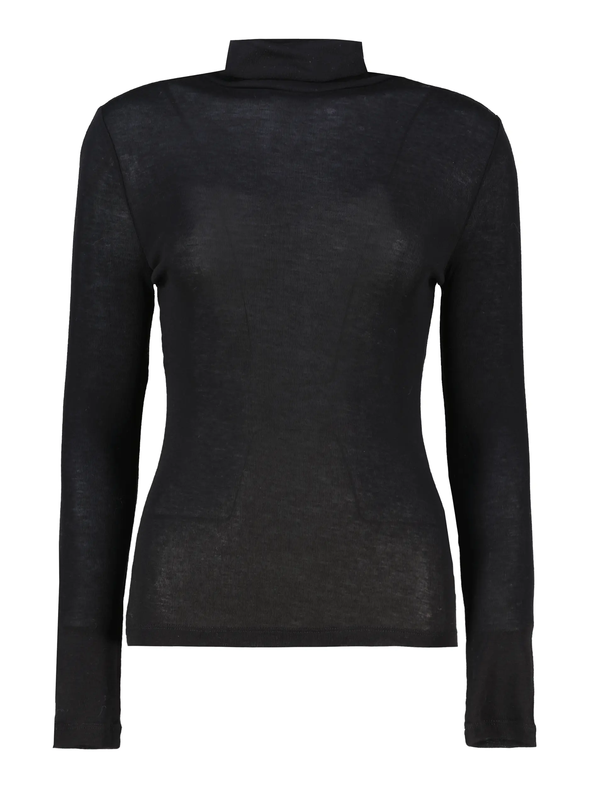 Langarmshirt 'Zerafne' langarm - Artikel Vorderseite - Farbe: Schwarz