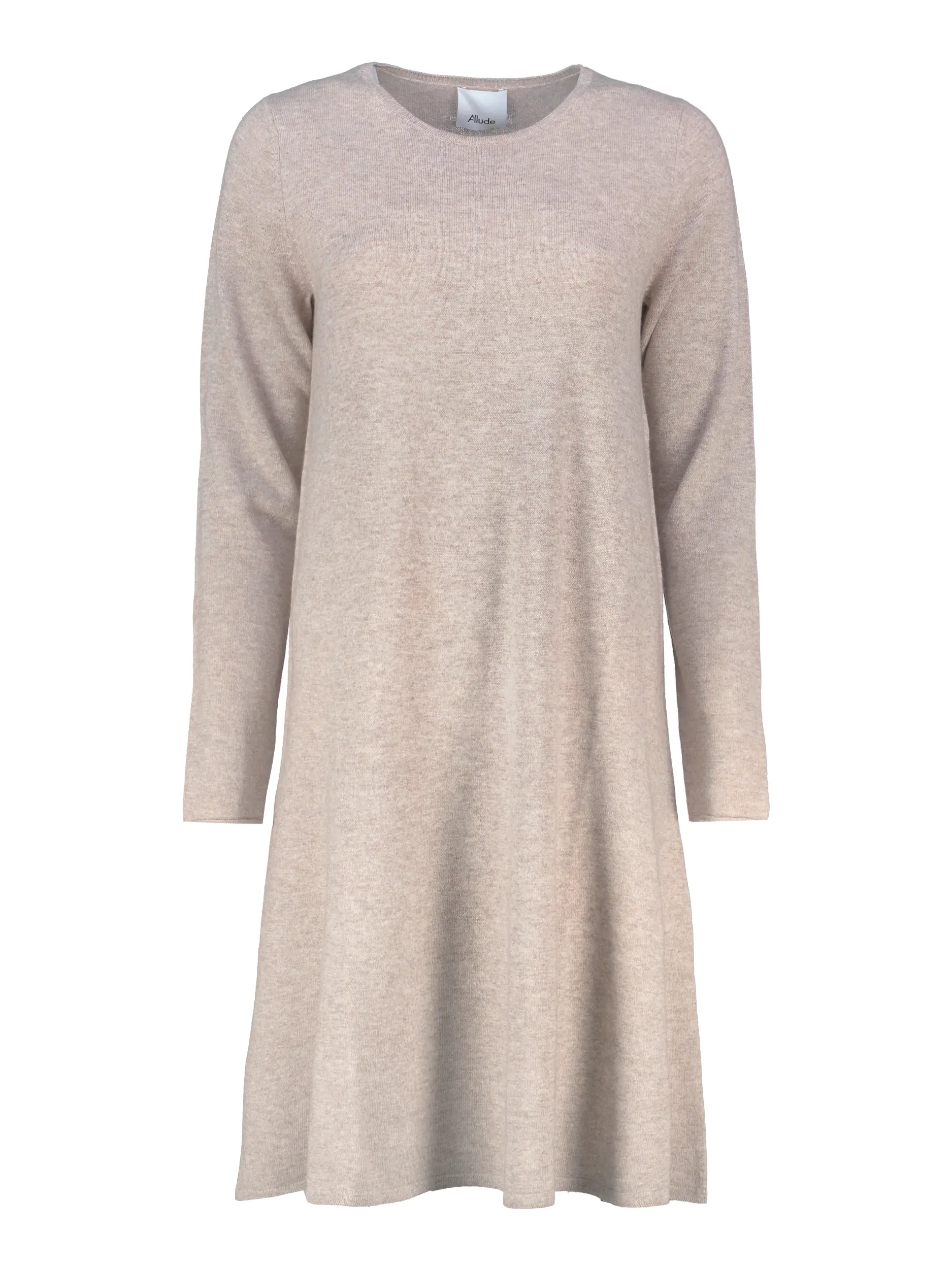 Midi Wollkleid langarm - Artikel Vorderseite - Farbe: Beige