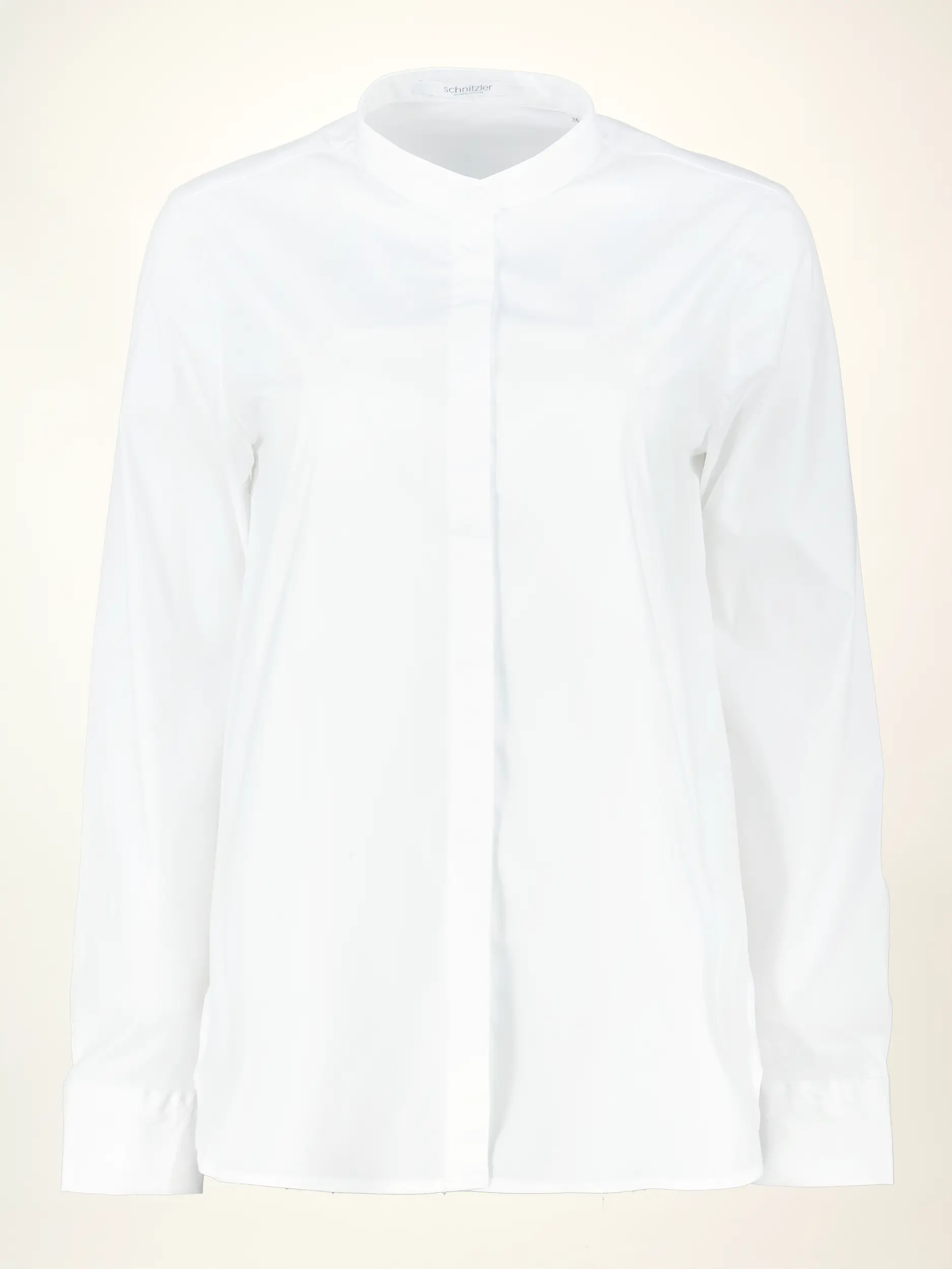 Baumwollbluse langarm - Artikelansicht - Farbe: Weiß