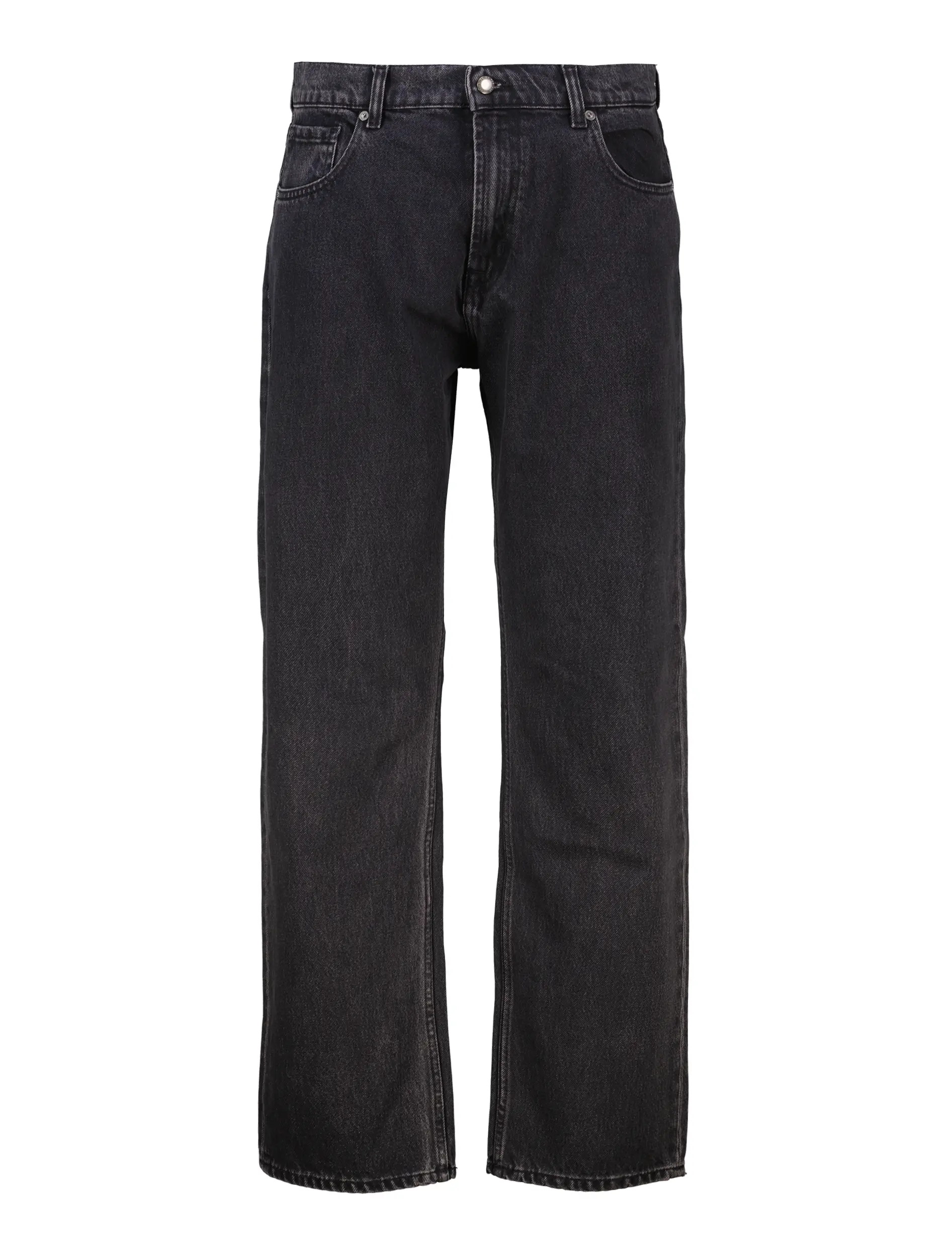 Mid Rise Straight Leg Jeans 'Caviar' - Artikel Vorderseite - Farbe: Schwarz
