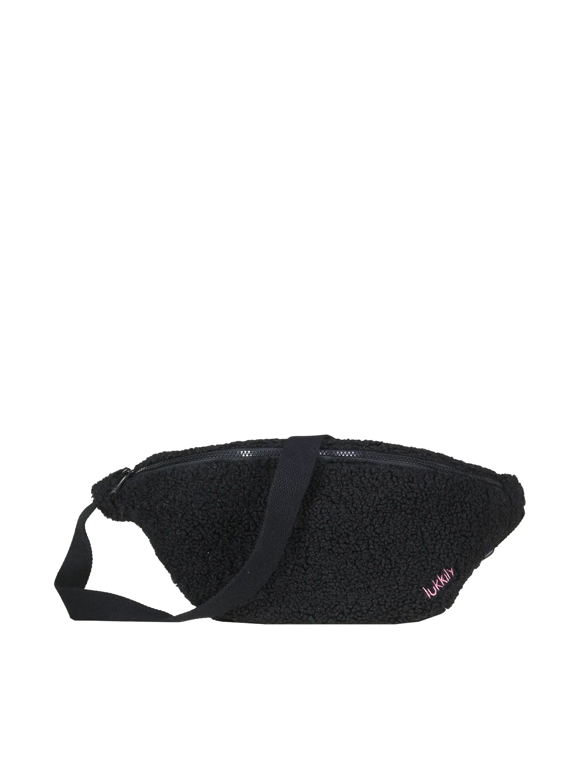 Bauchtasche aus Teddyfell - Artikel Vorderseite - Farbe: Schwarz
