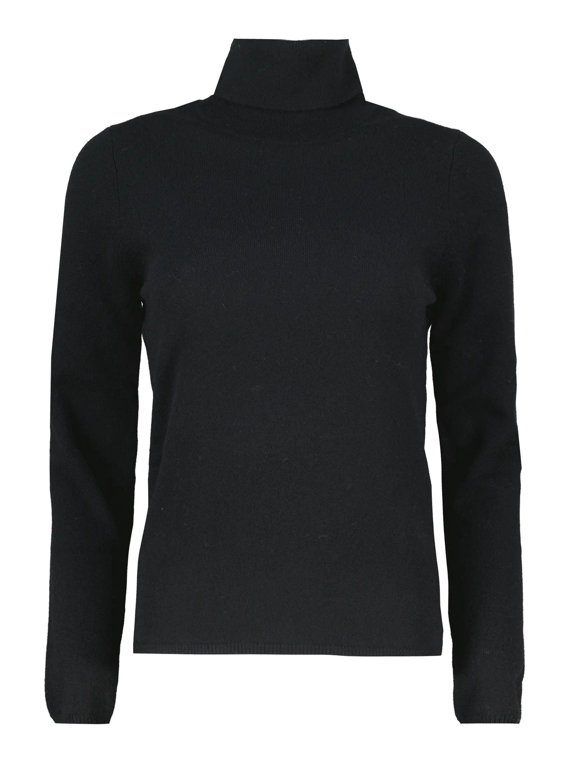Rollkragenpullover aus Kaschmir langarm - Artikel Vorderseite - Farbe: Schwarz