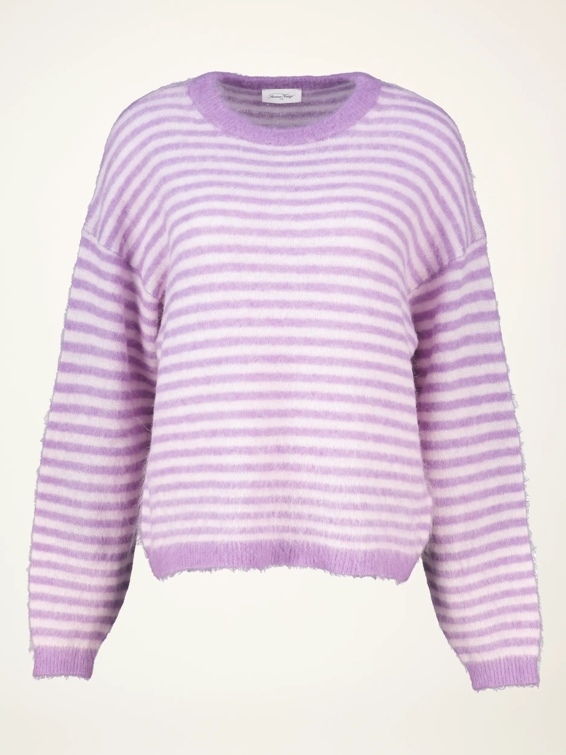 Gestreifter Pullover aus Alpaka-Mix langarm - Artikelansicht