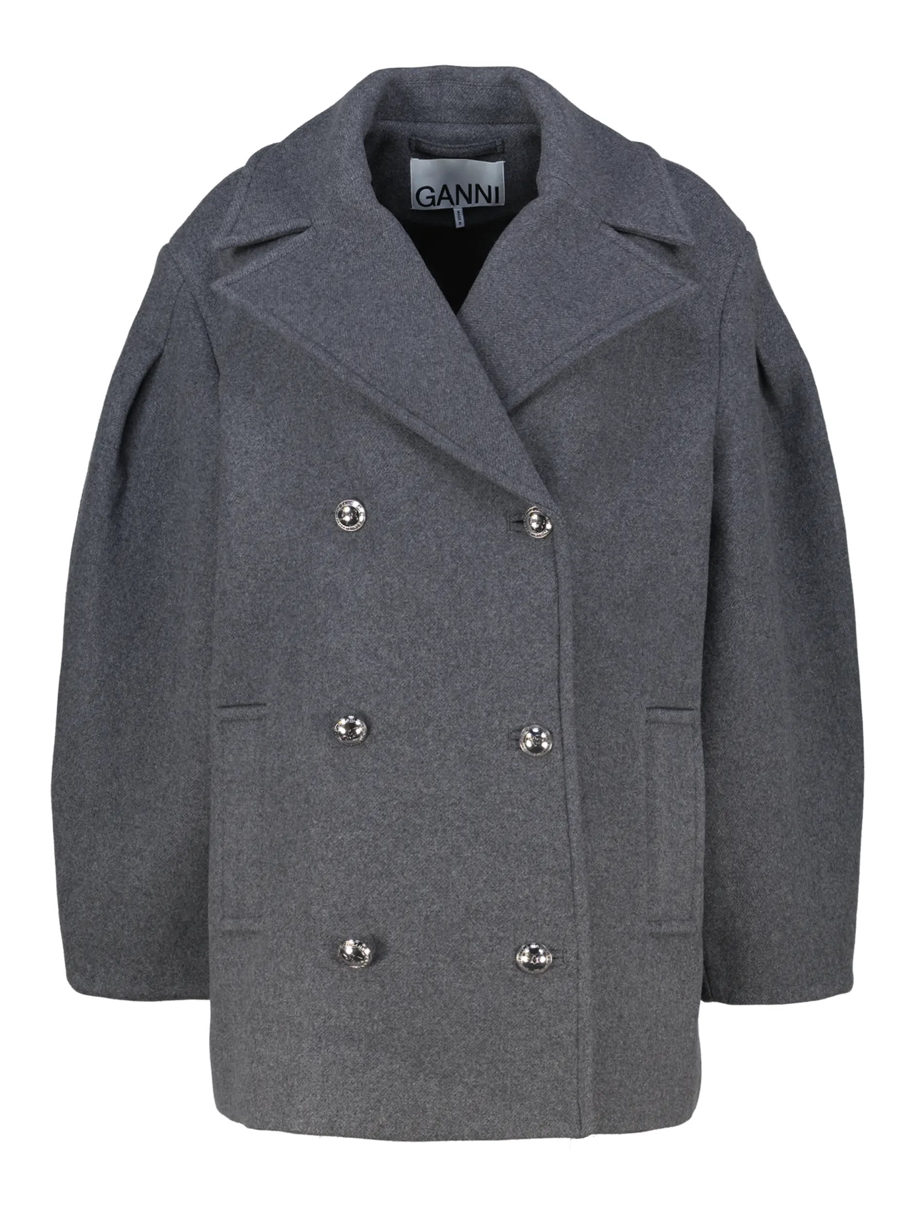 Cabanjacke aus Wolle - Artikel Vorderseite - Farbe: Grau