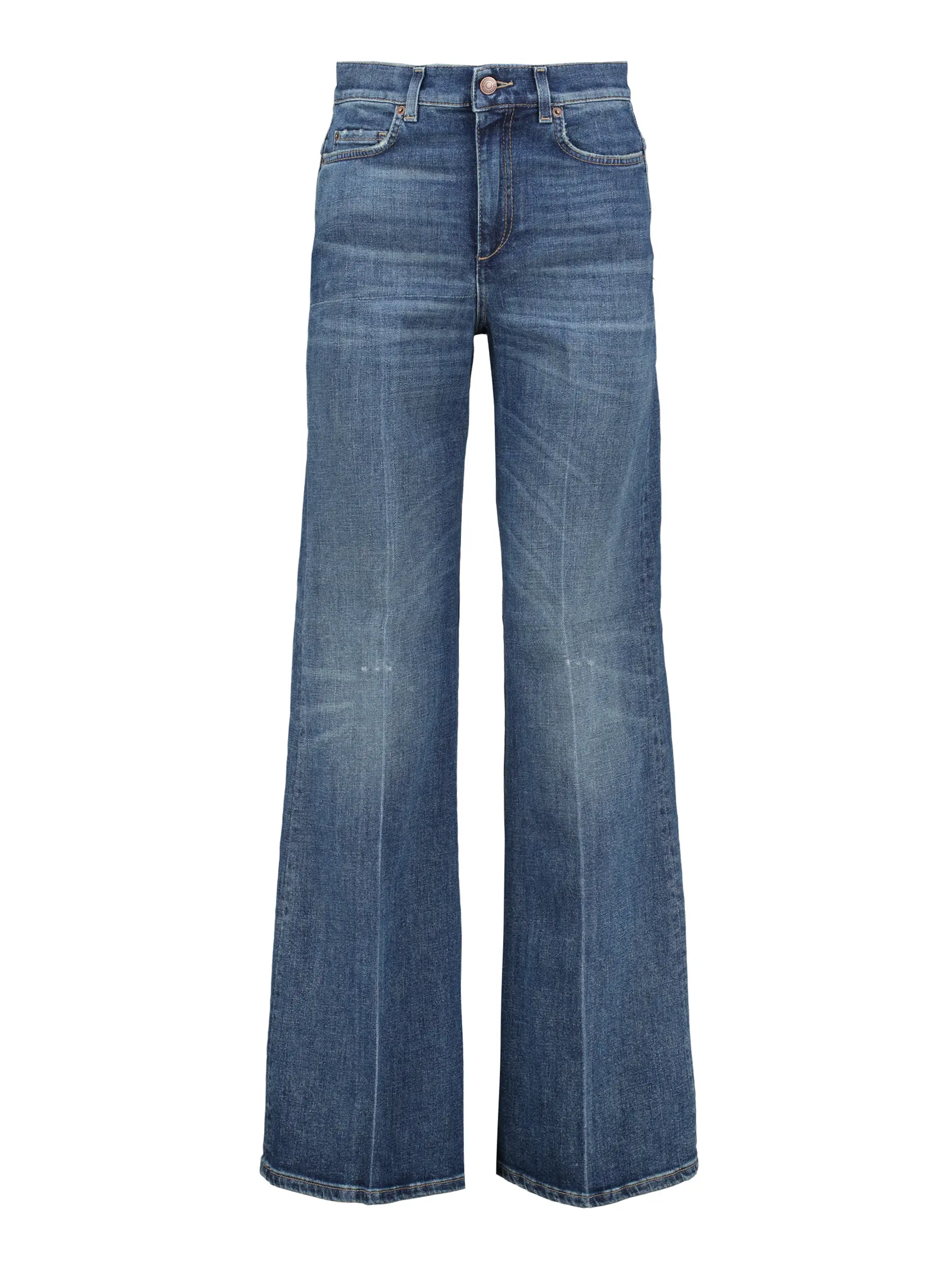 High Rise Flared Leg Jeans 'Blue Jeans Baby' - Artikel Vorderseite - Farbe: Blau