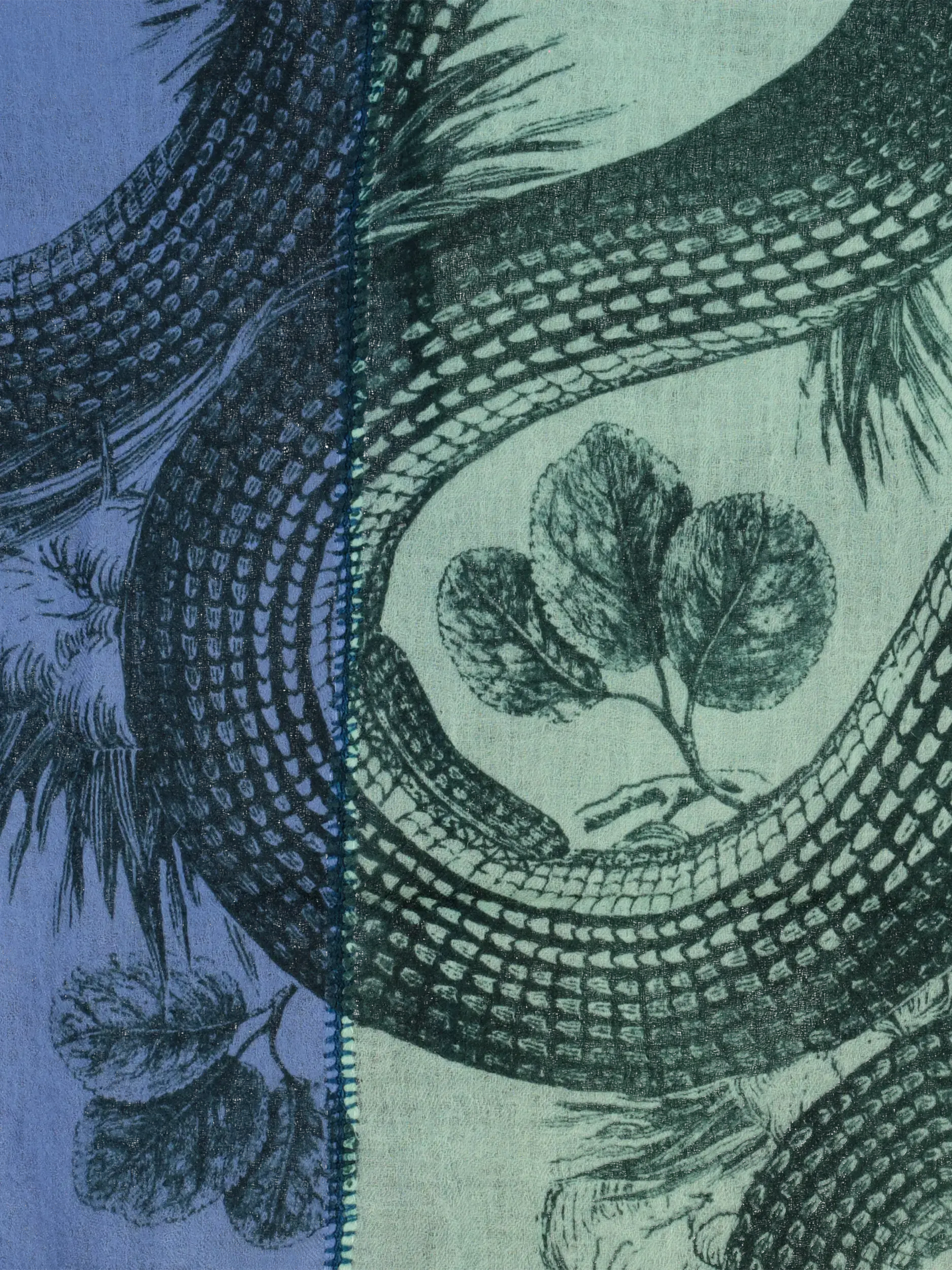 Kaschmirschal - Artikel Rückseite - Farbe: Grün