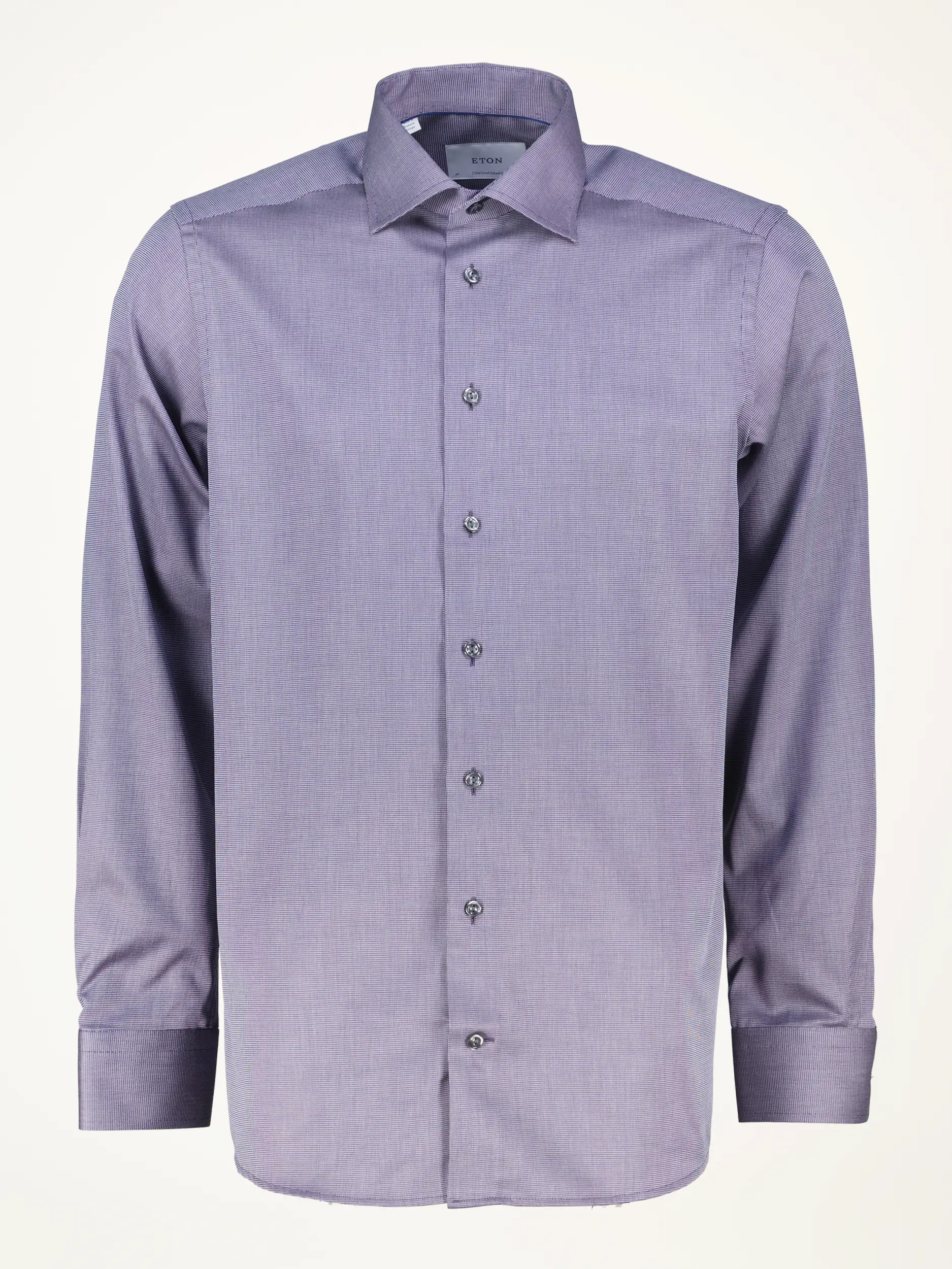 Gemustertes Hemd mit Kentkragen langarm - Artikelansicht - Farbe: Blau