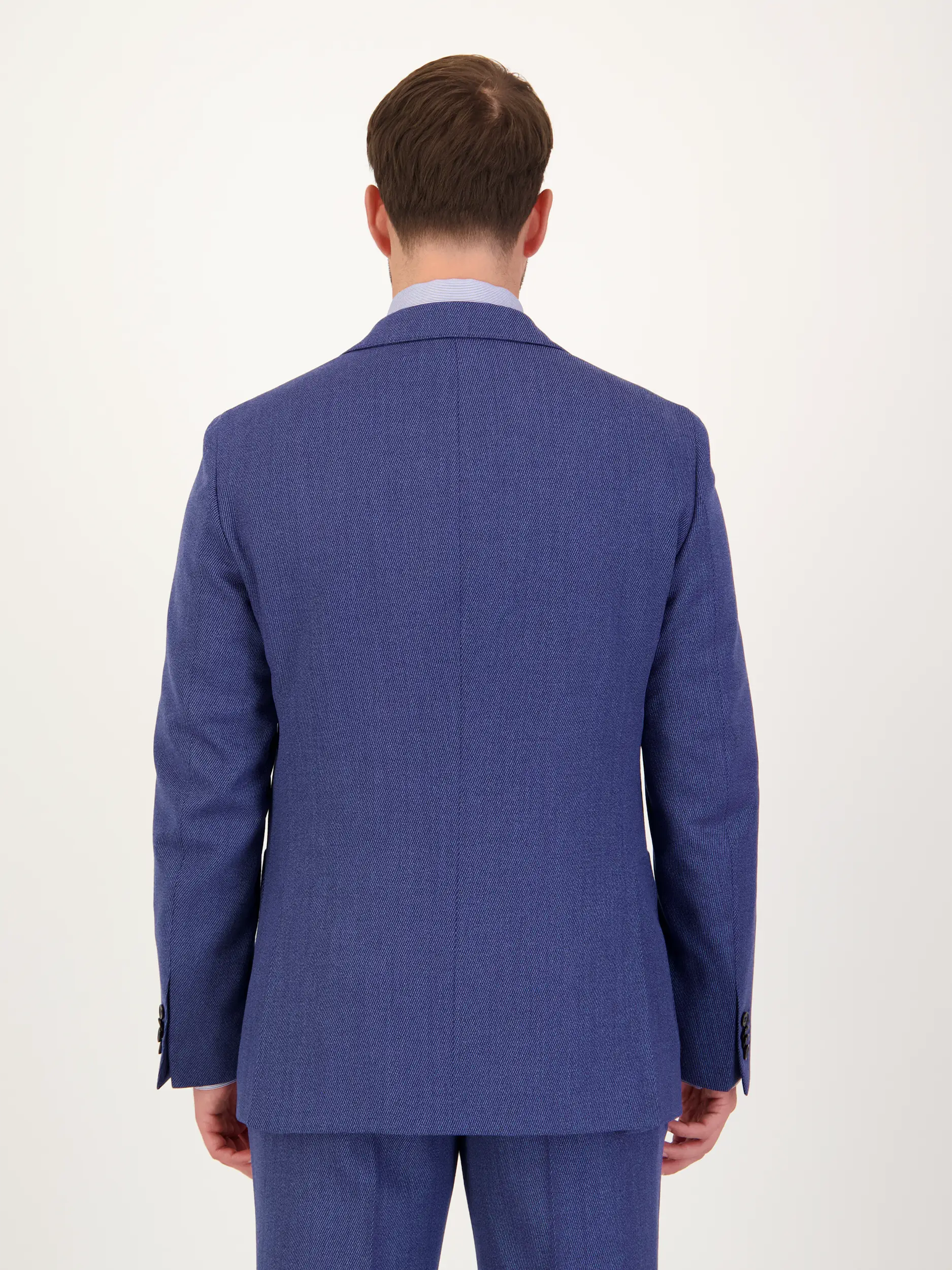Anzug 'Kenion' aus Wolle - Artikel Rückseite getragen von einem Modell - Farbe: Blau