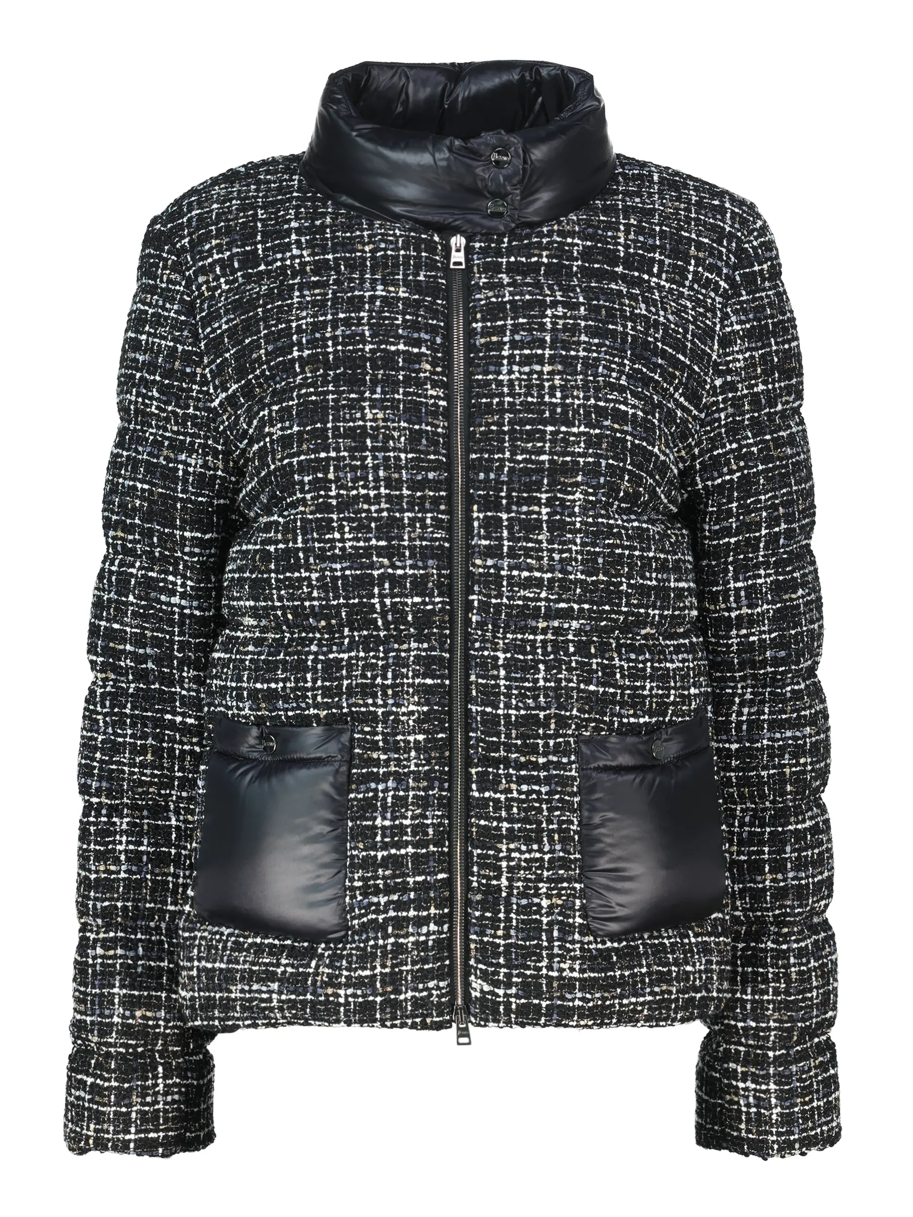 Steppjacke aus Tweed - Artikel Vorderseite - Farbe: Schwarz