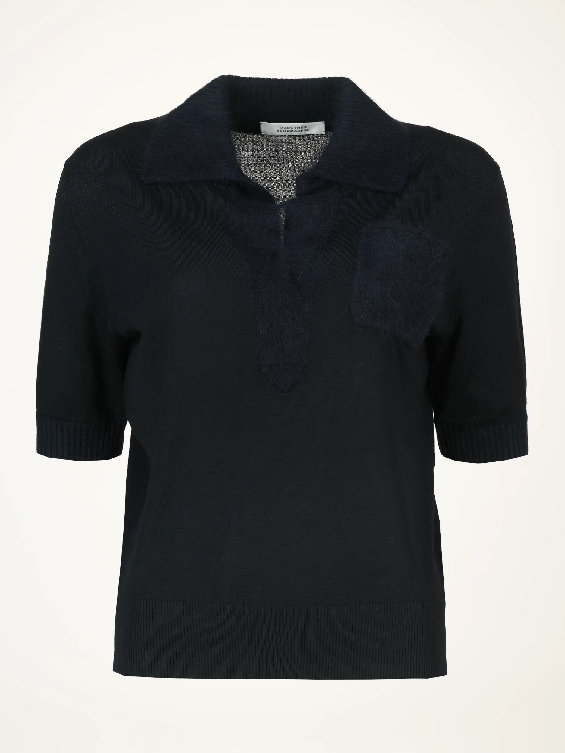 Pullover 'Merino Romance' aus Wolle kurzarm - Artikelansicht - Farbe: Schwarz