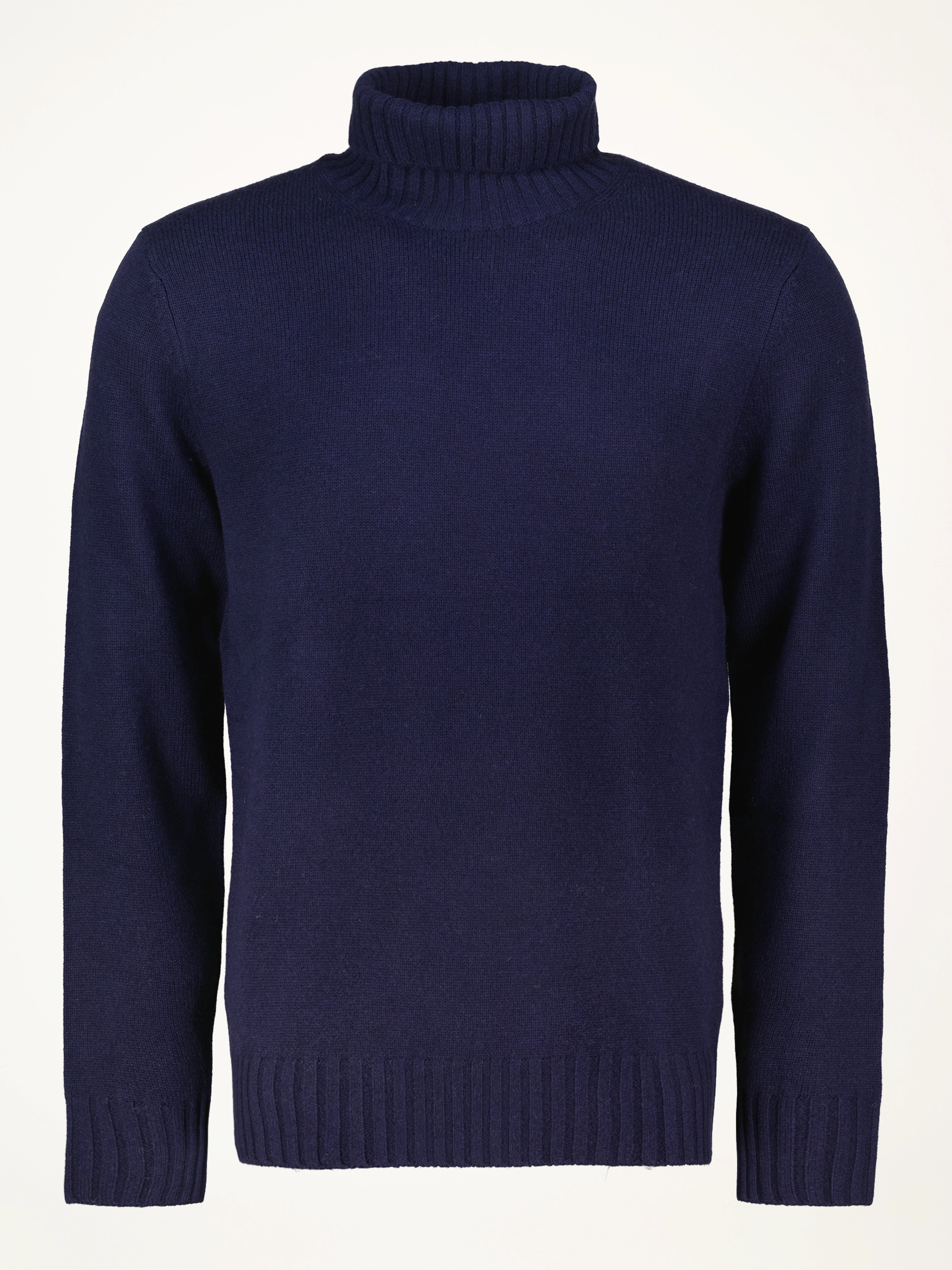 Rollkragenpullover 'Trani' aus Kaschmir-Merino-Mix langarm - Artikelansicht - Farbe: Blau