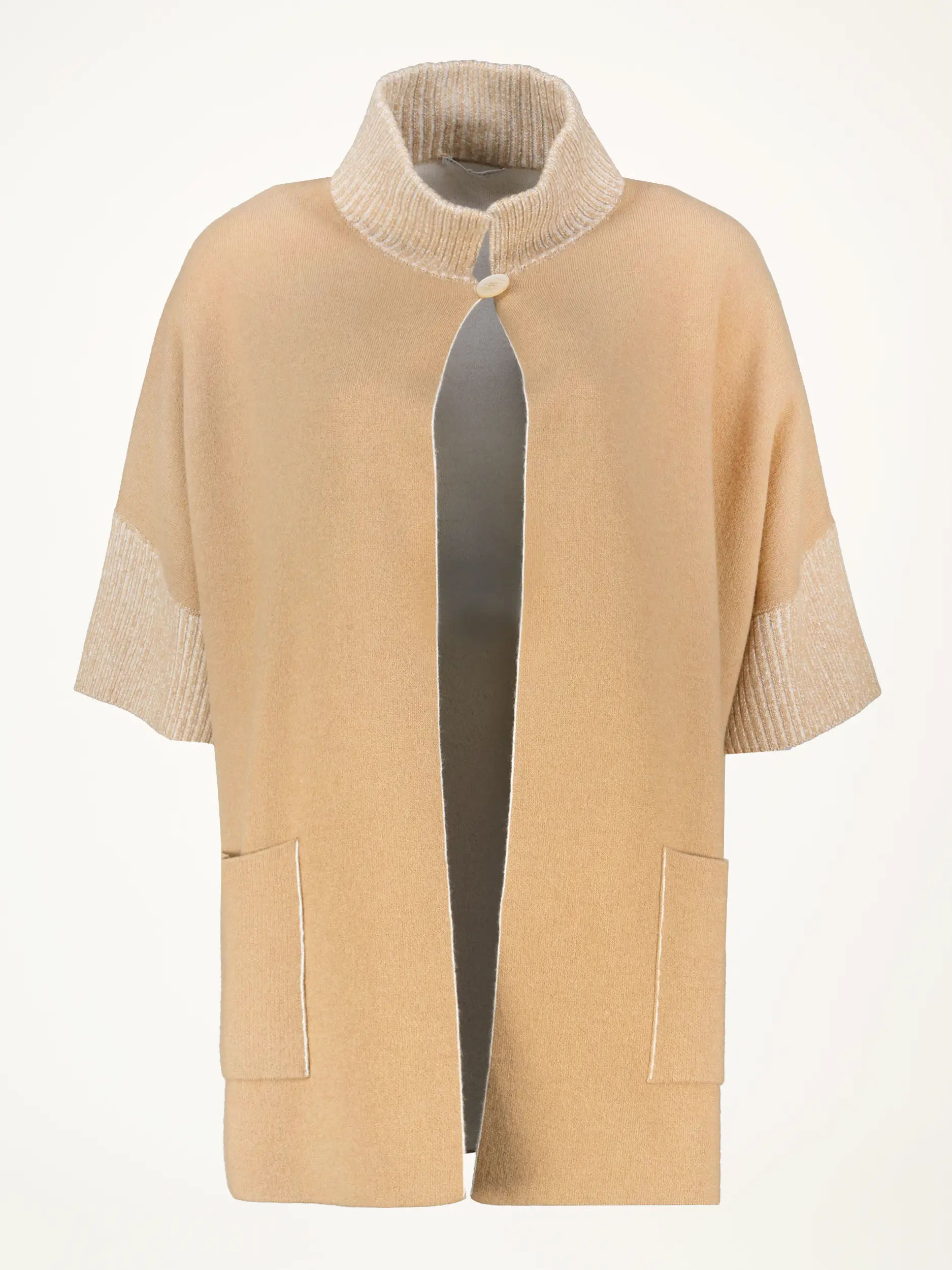Strickjacke aus Wolle 3/4-Arm - Artikelansicht - Farbe: Braun Strickjacke aus Wolle 3/4-Arm - Artikelansicht - Farbe: Braun