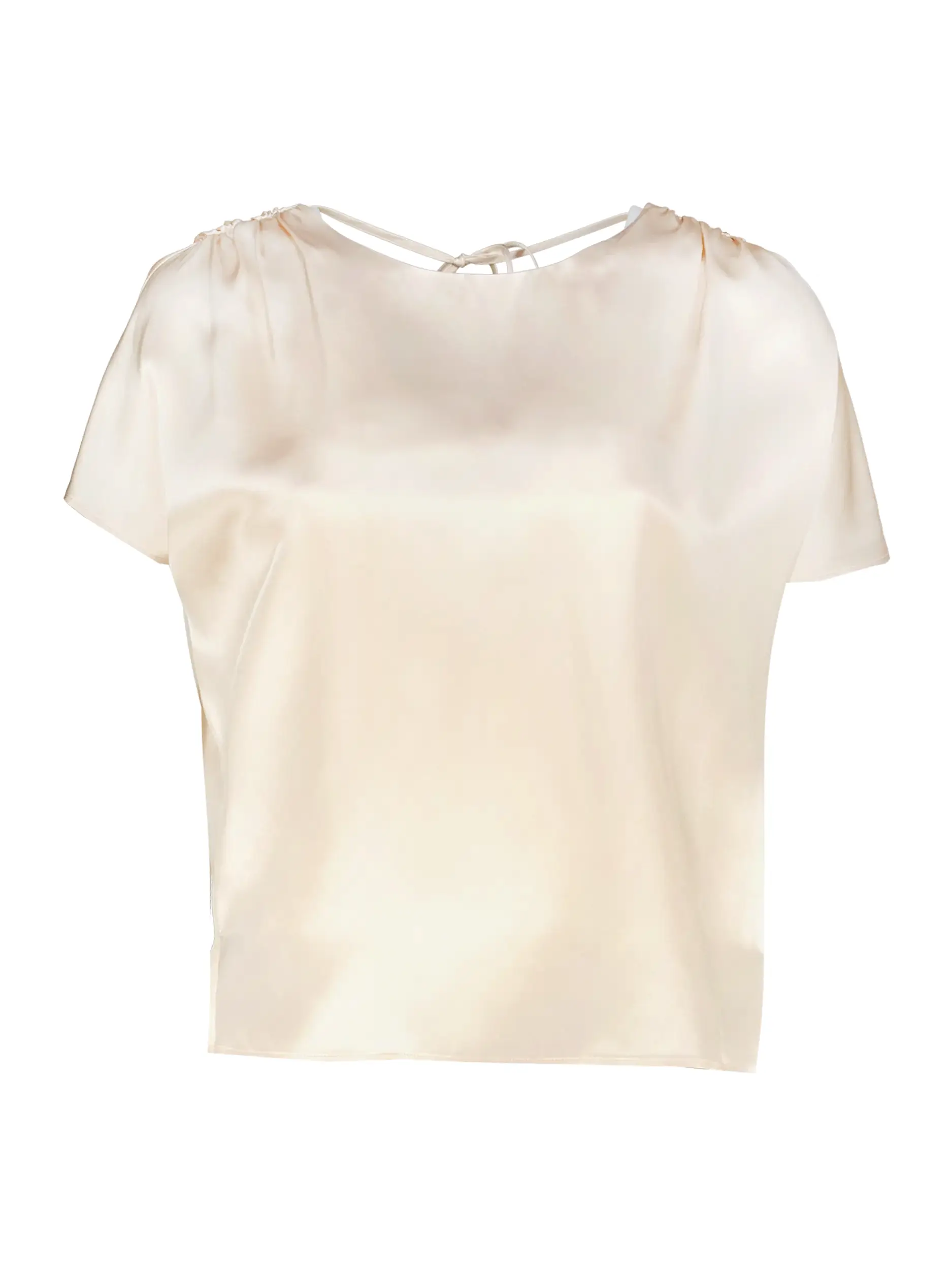 Seidenbluse kurzarm - Artikel Vorderseite - Farbe: Braun