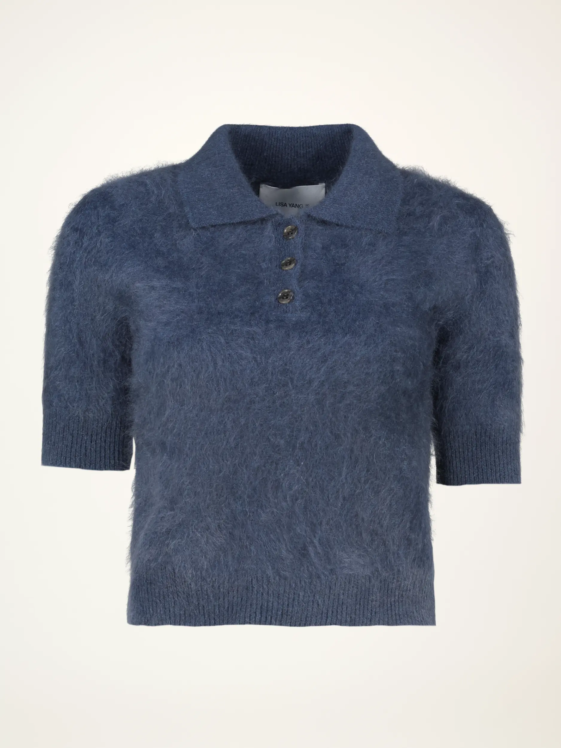 Pullover 'Carolyn' aus Kaschmir kurzarm - Artikelansicht - Farbe: Blau