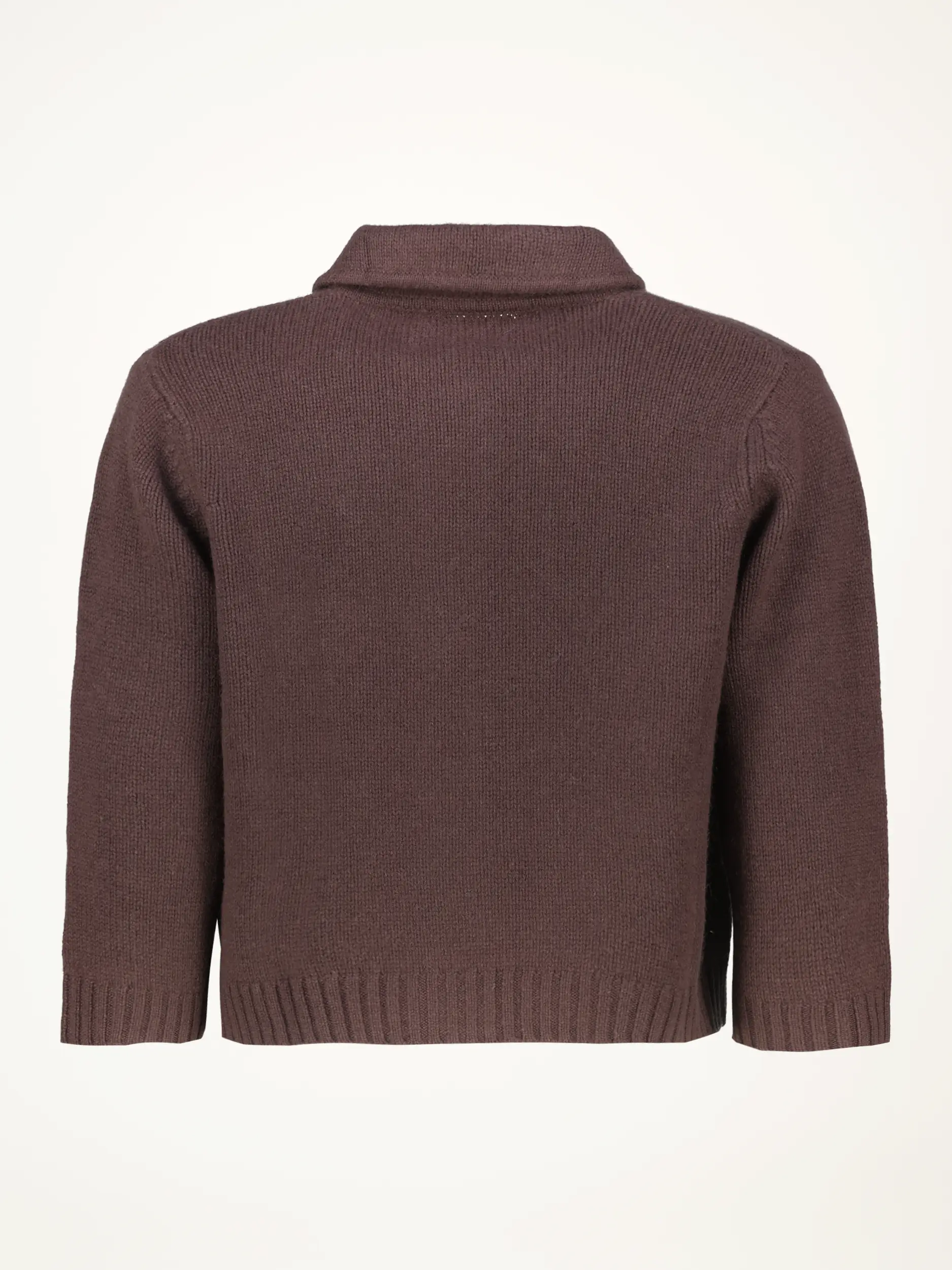 Strickjacke Studio 'Laura' aus Kaschmir 3/4-Arm  - Artikel Rückseite - Farbe: Braun