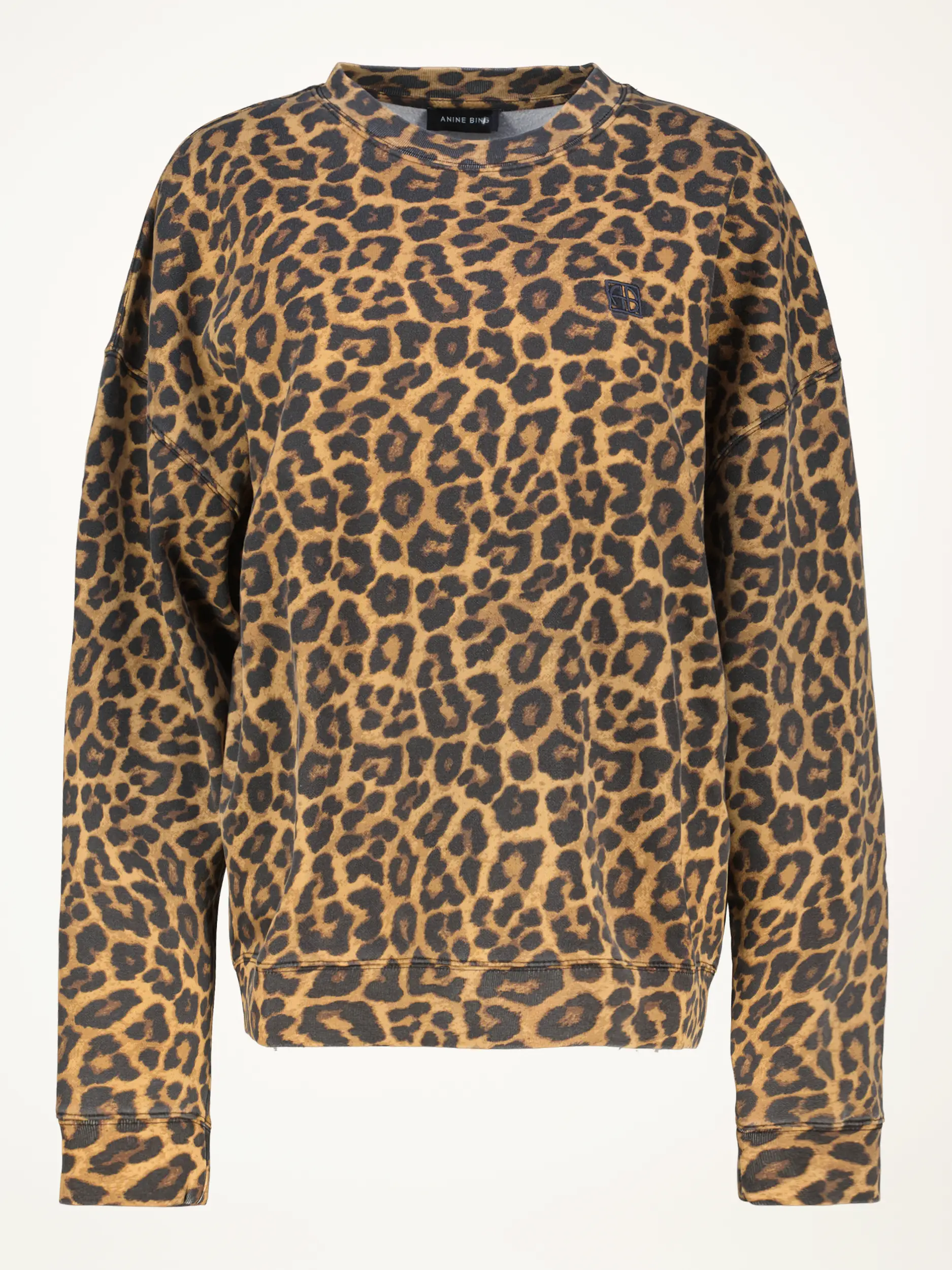 Sweatshirt mit Leo-Print - Artikelansicht - Farbe: Braun Sweatshirt mit Leo-Print - Artikelansicht - Farbe: Braun