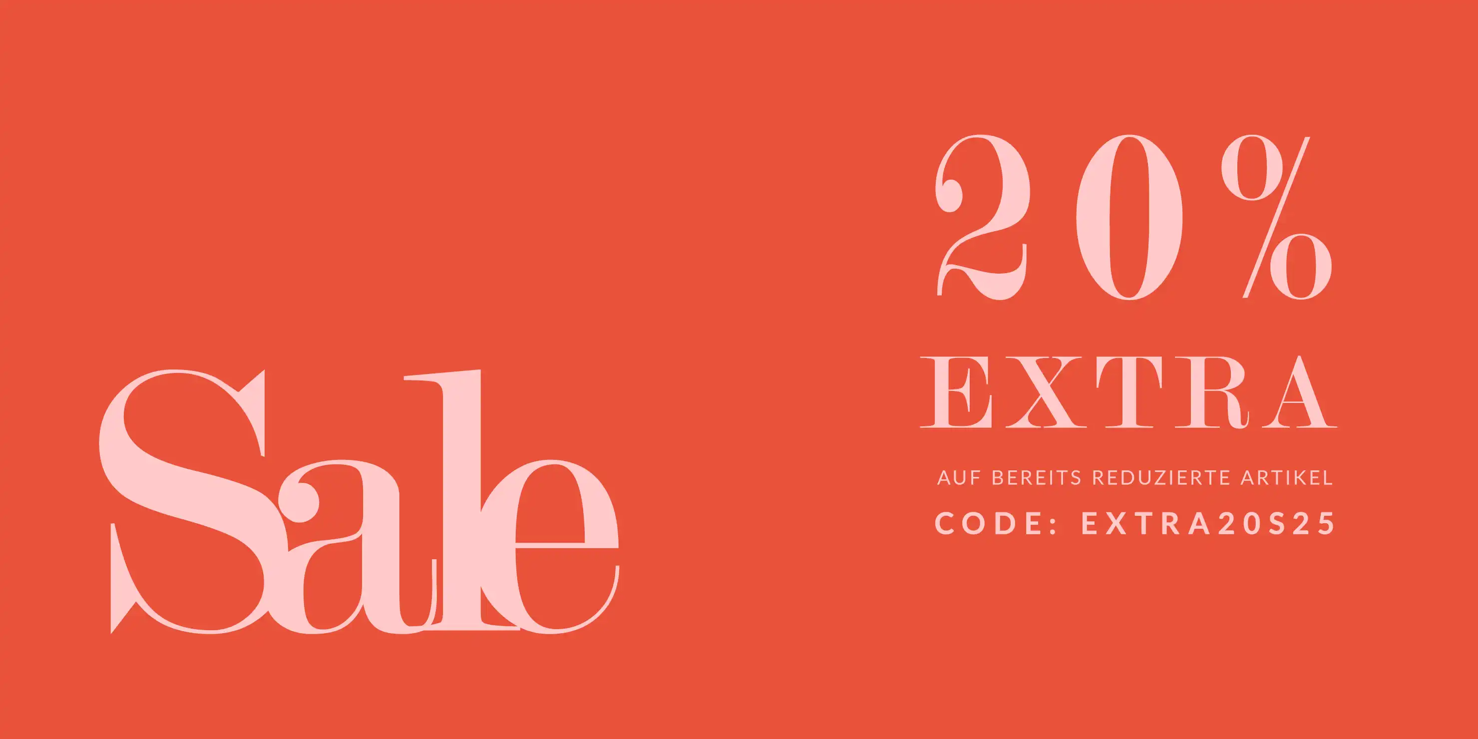 Hier Sale Mode anzeigen lassen und mit Code: EXTRA20S25 20% auf reduzierte Artikel sparen. 