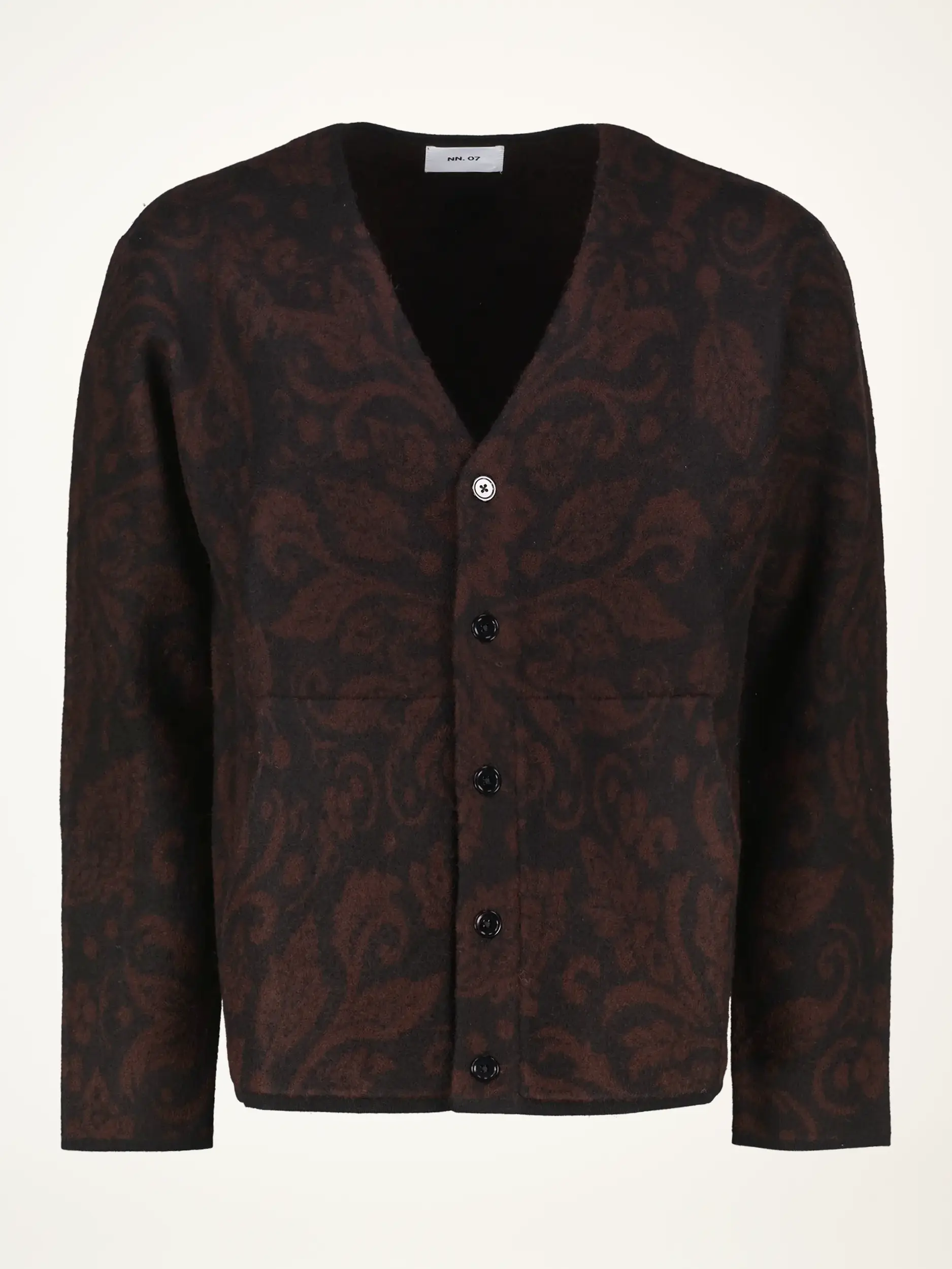 Strickjacke 'Michael' aus Wolle langarm - Artikelansicht - Farbe: Schwarz