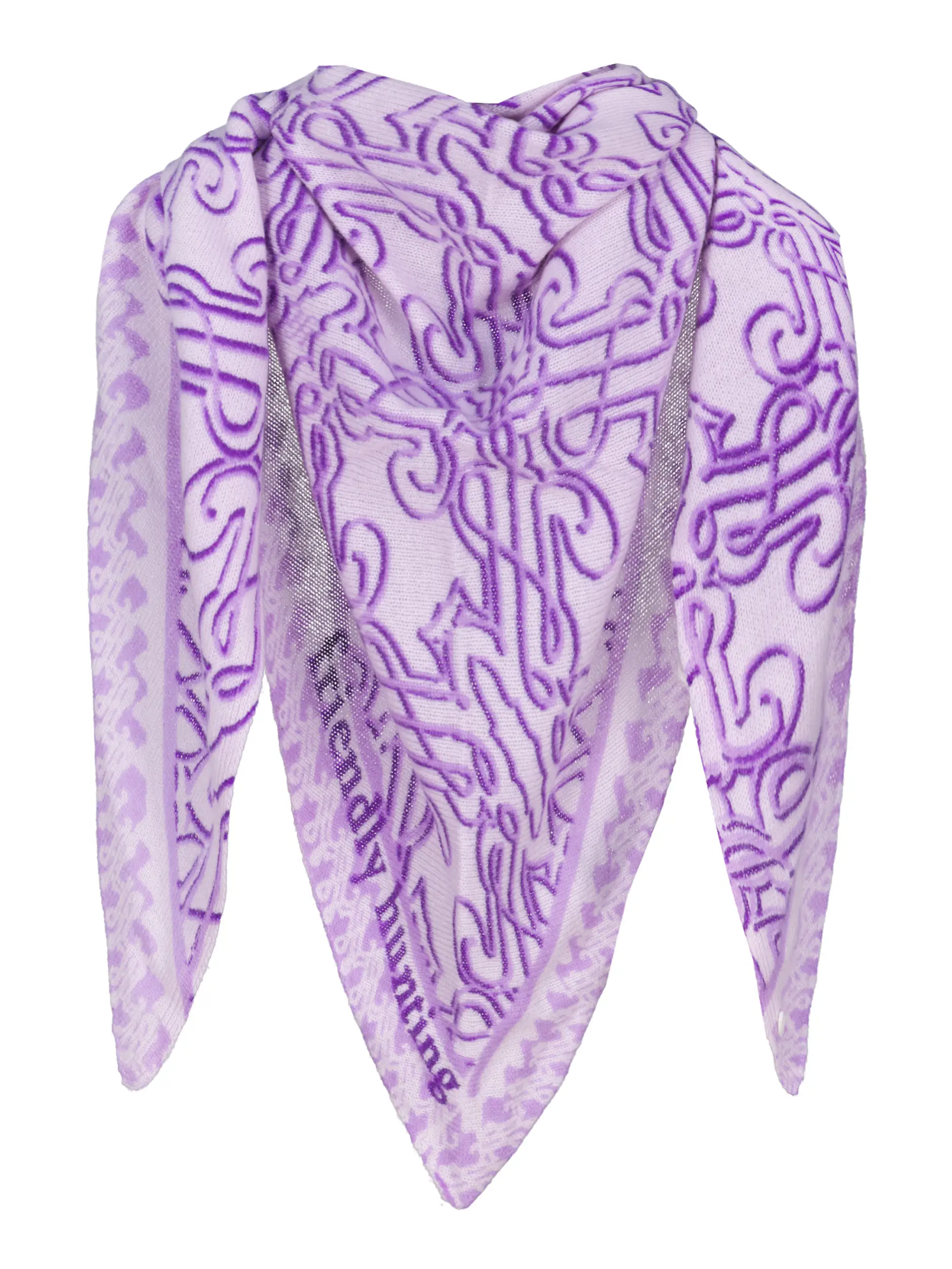 Tuch 'Seal' aus Kaschmir  - Artikel Vorderseite - Farbe: Violett