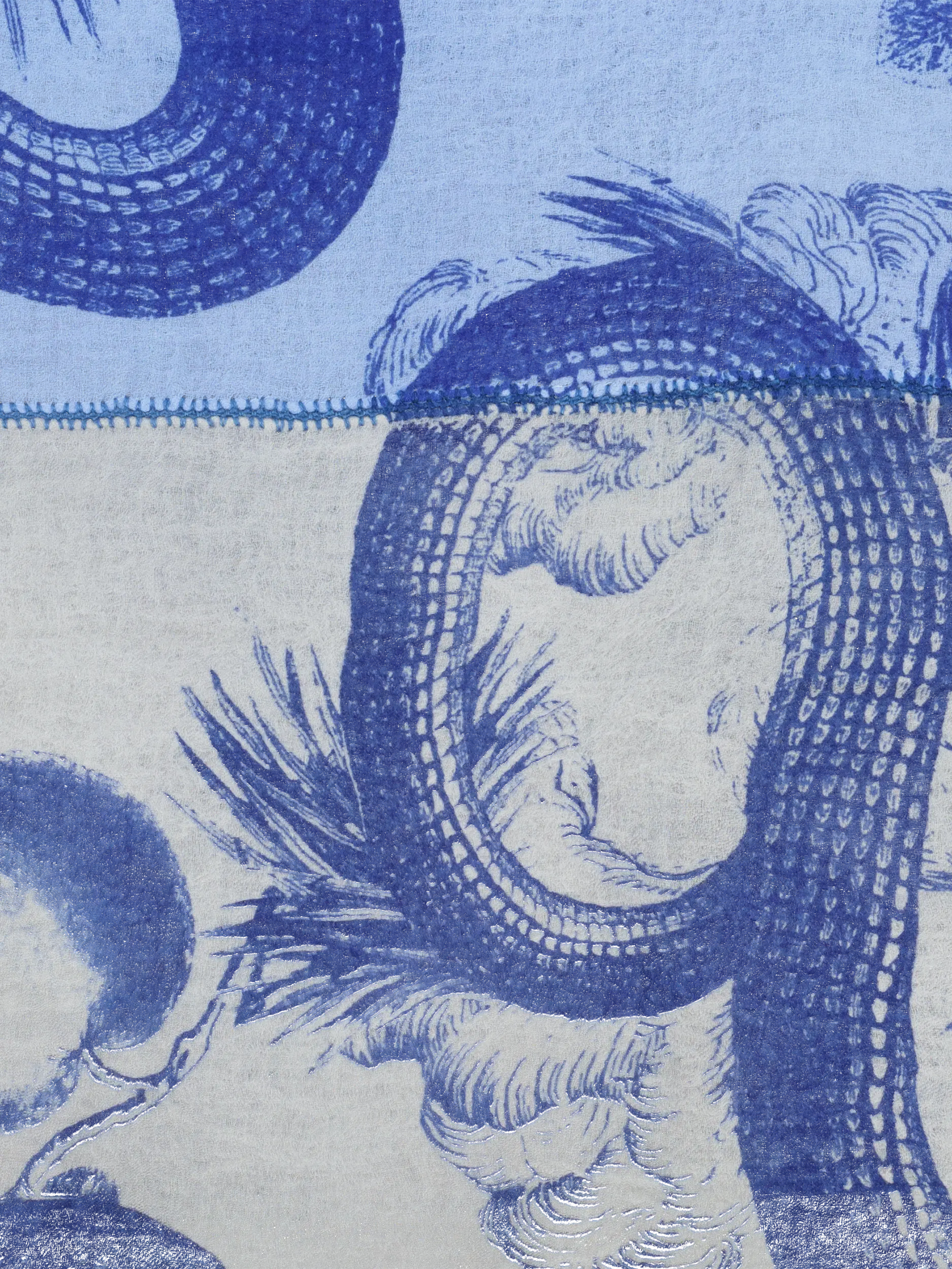 Kaschmirschal - Artikel Rückseite - Farbe: Blau