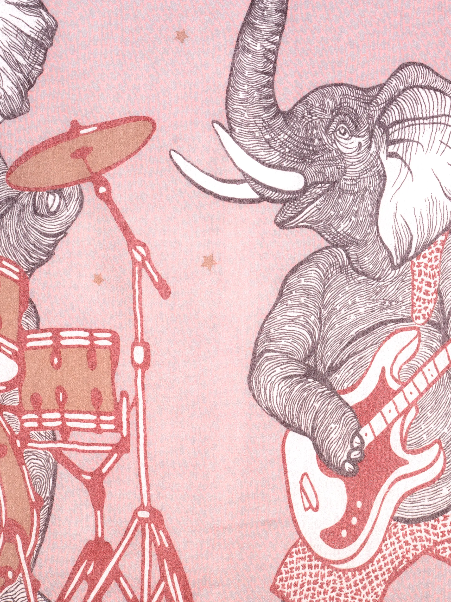 Gemusterter Schal 'Nandu' aus Kaschmir-Mix - Artikel weitere Detailansicht 1 - Farbe: Rosa&Pink